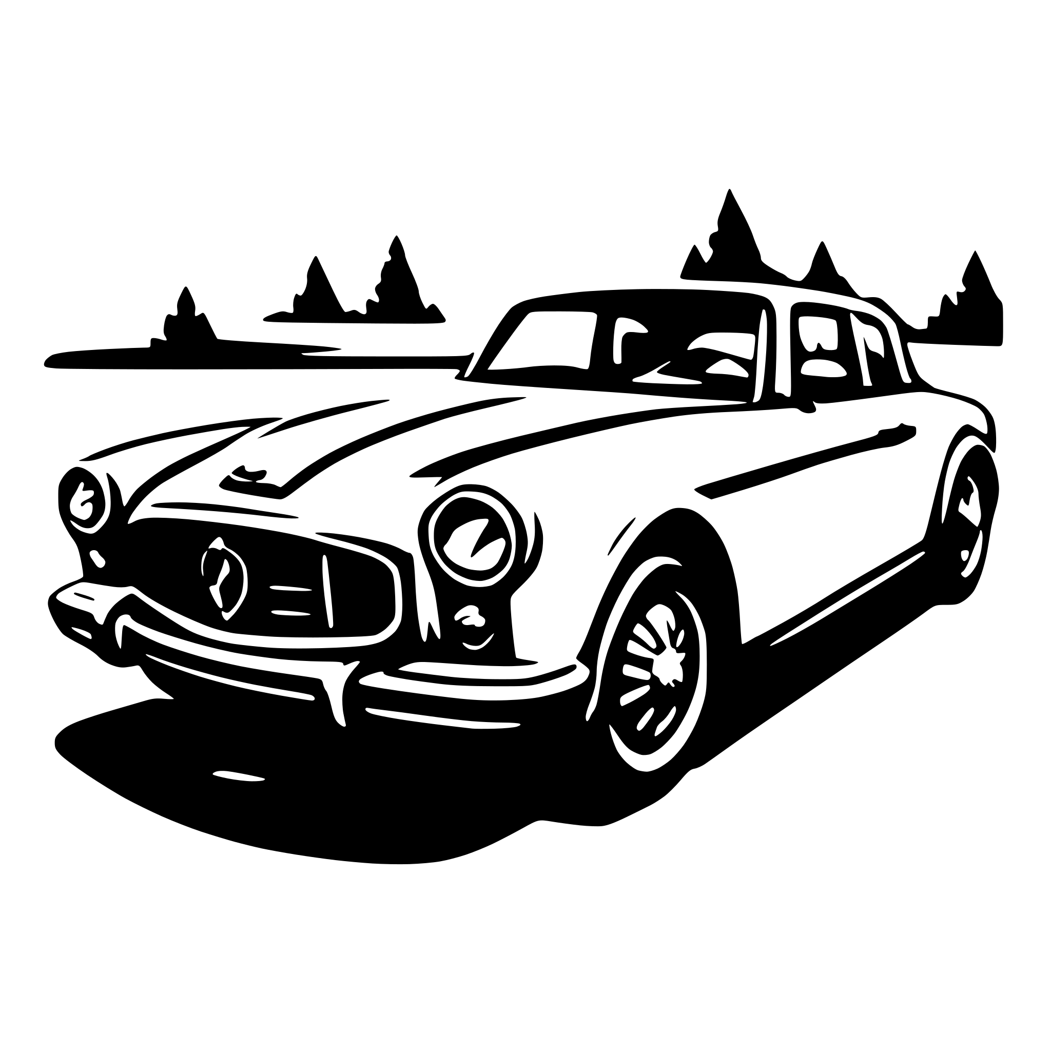 AI-generated SVG of a luxury car