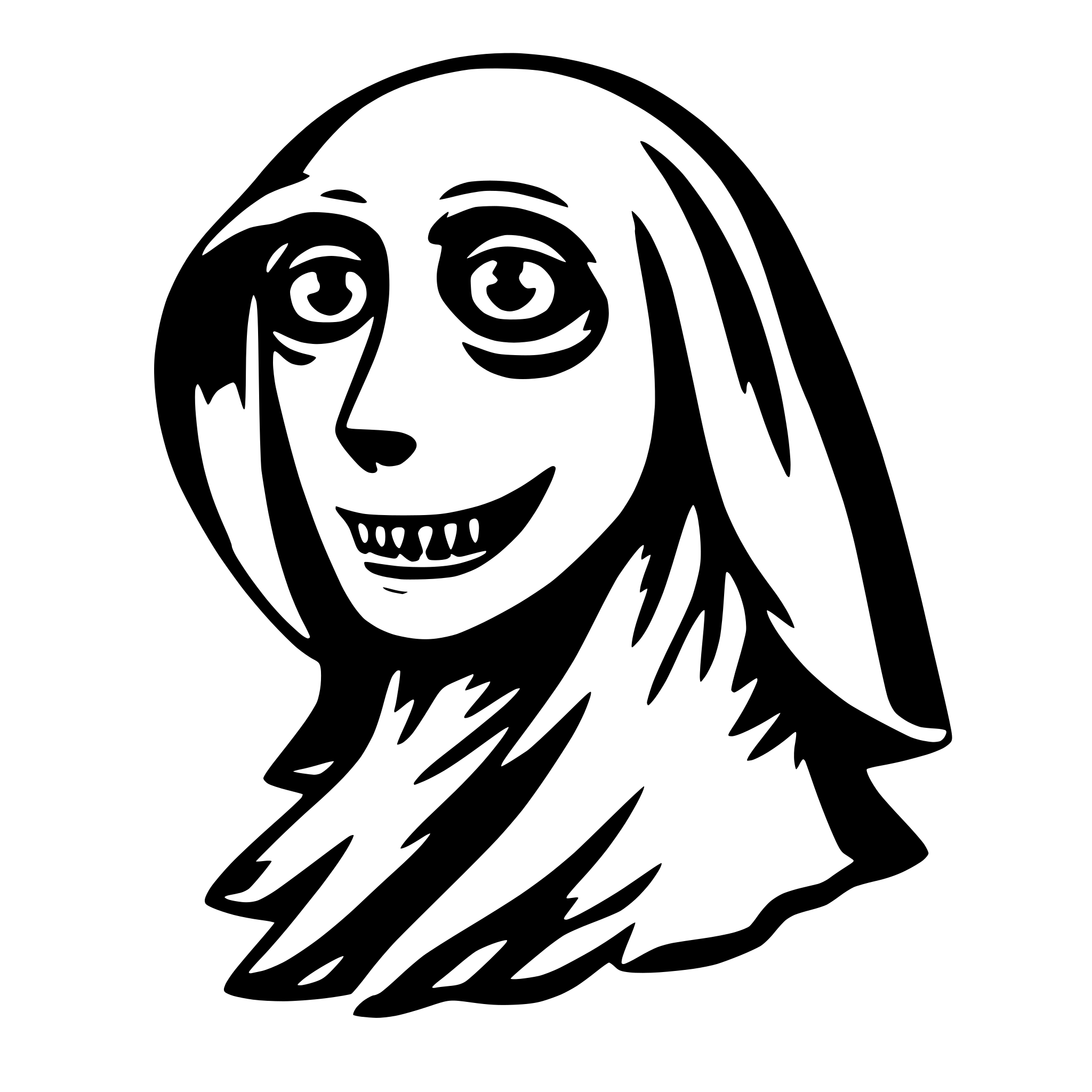 AI-generated SVG of a ghost with faithful eyes
