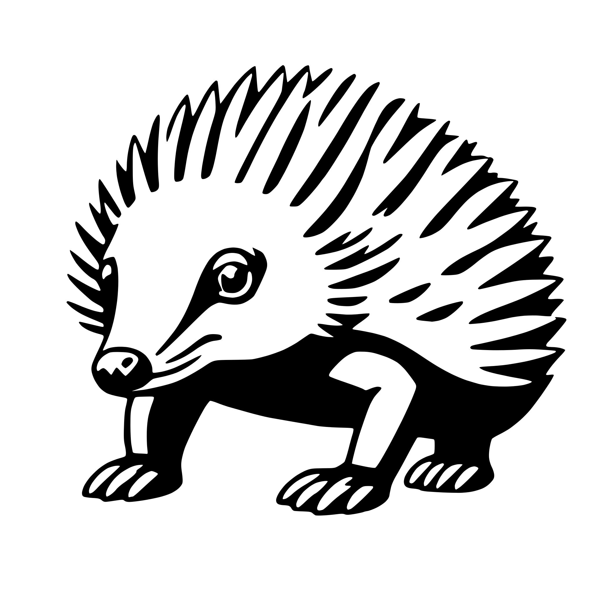AI-generated SVG of 'echidna'