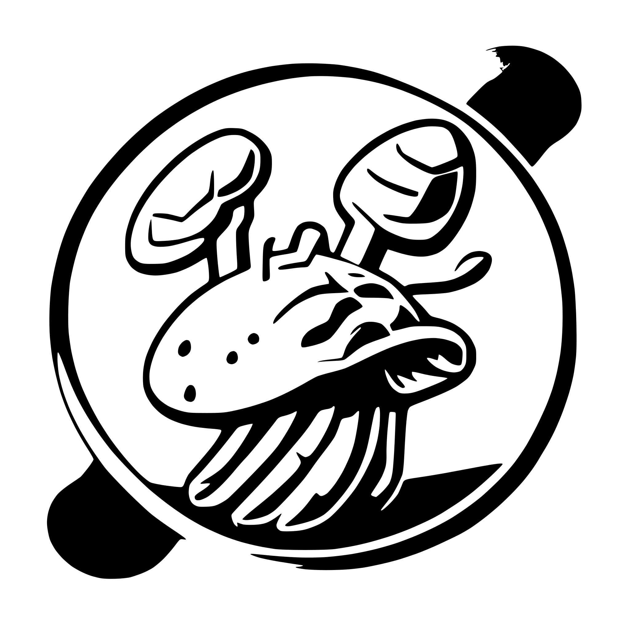AI-generated SVG of 'lobster as a mushroom'