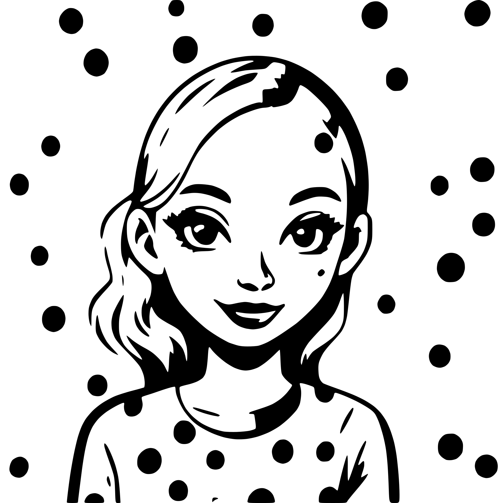 AI-generated SVG of a confetti nonoverlaping dots