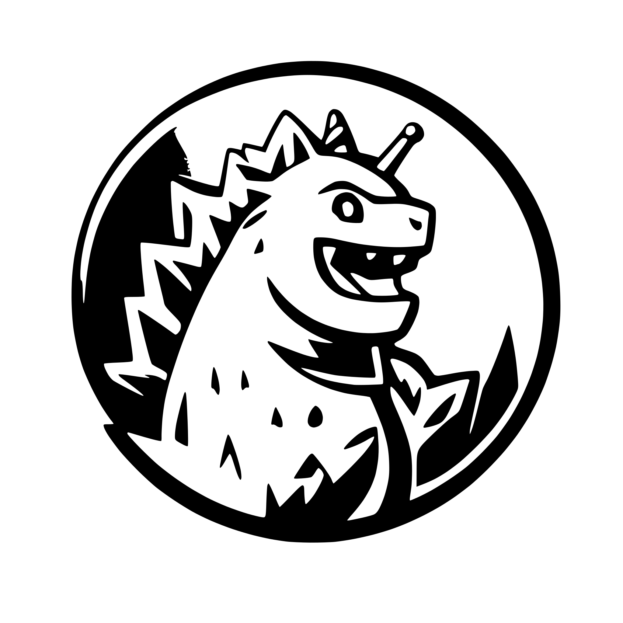 AI-generated SVG of a cute godzilla