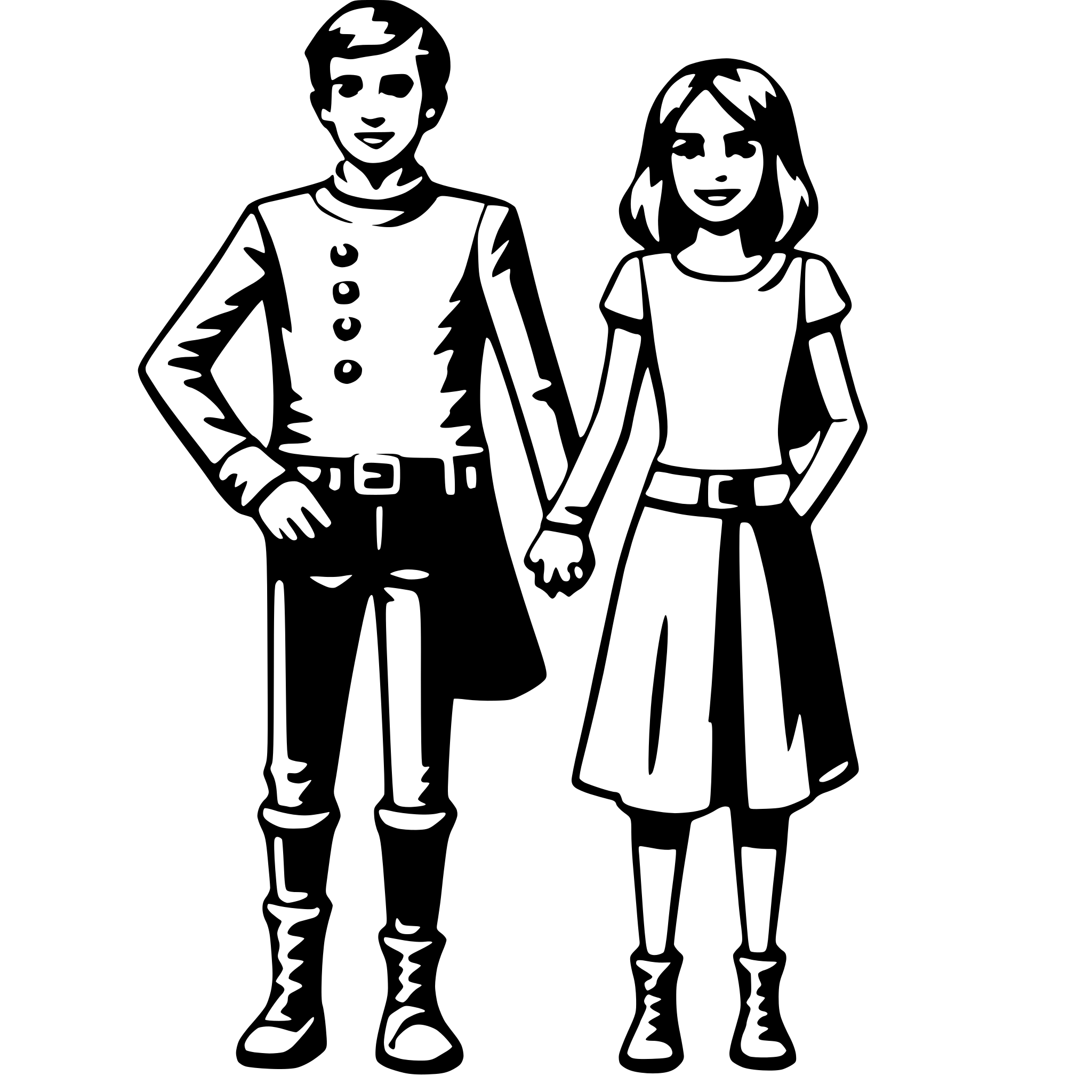 AI-generated SVG of 'couple's matching outfits'