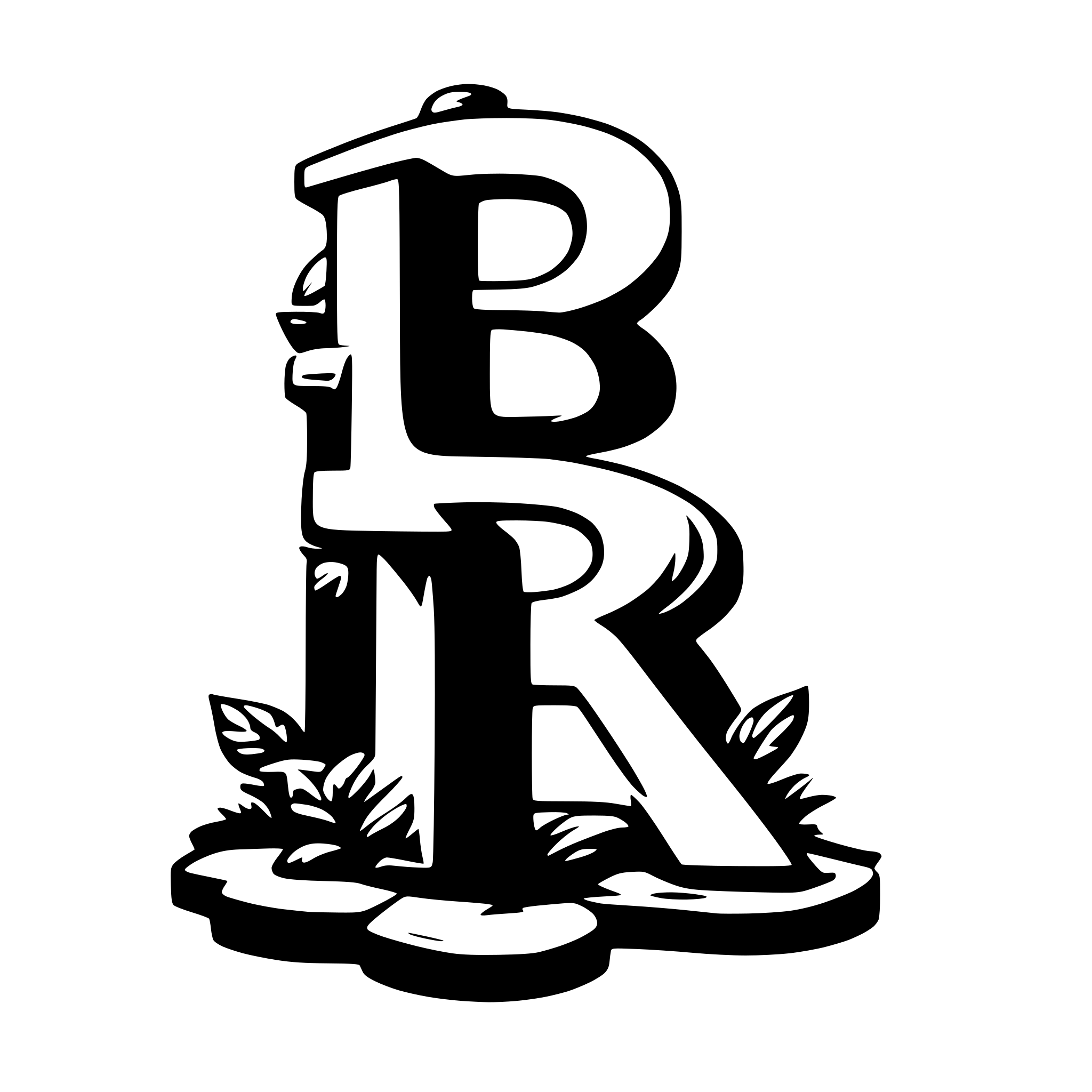 AI-generated SVG of a letter R be creative