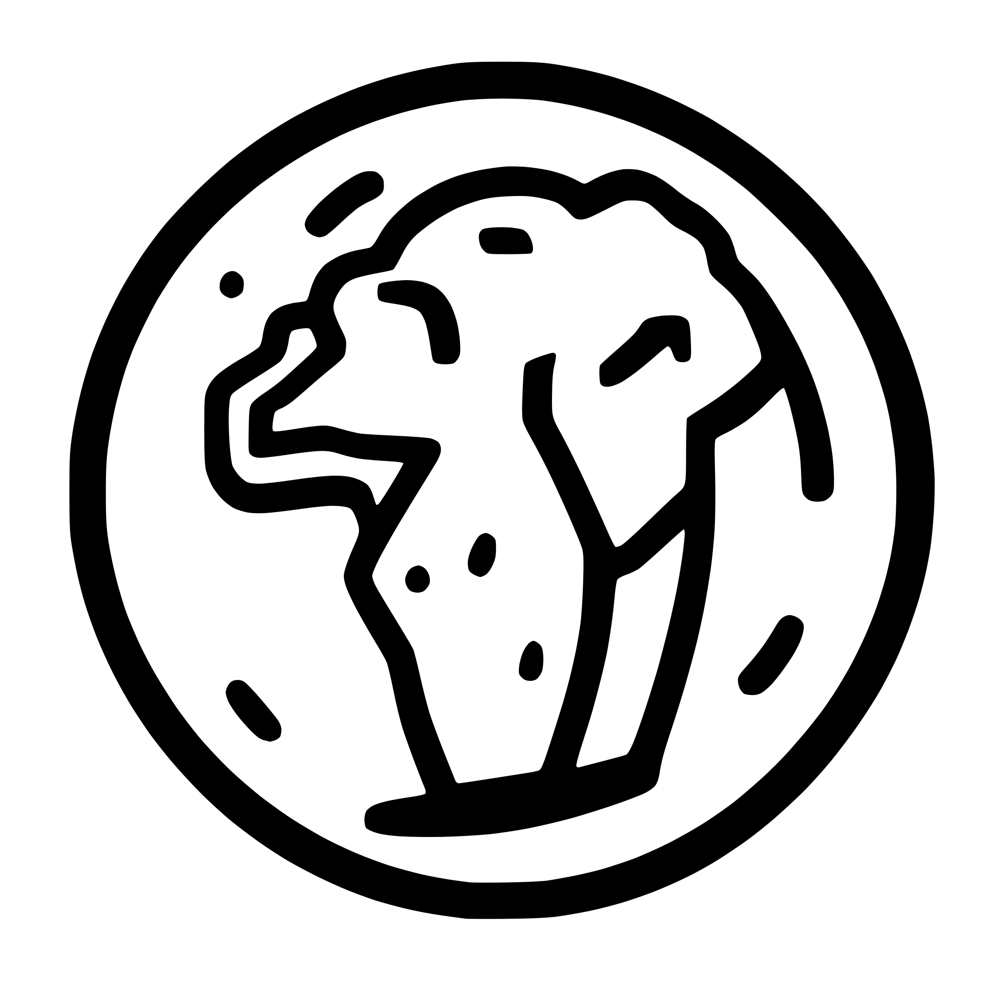 AI-generated SVG of a An outline of the globe with Africa in the center