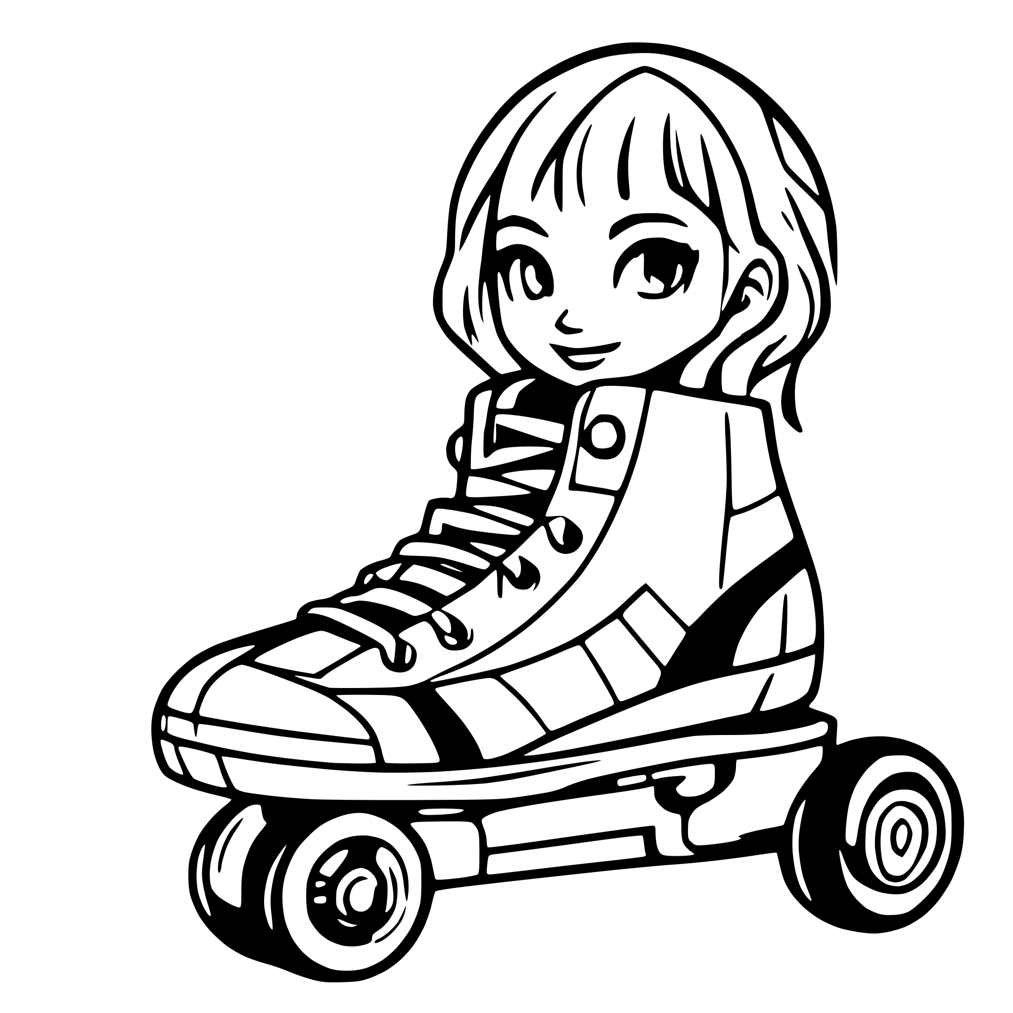 AI-generated SVG of a roller skates