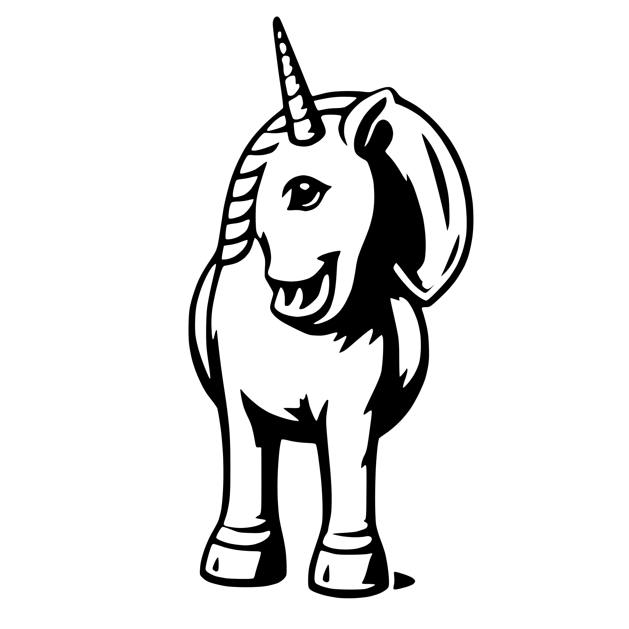 AI-generated SVG of a cute unicorn elephant