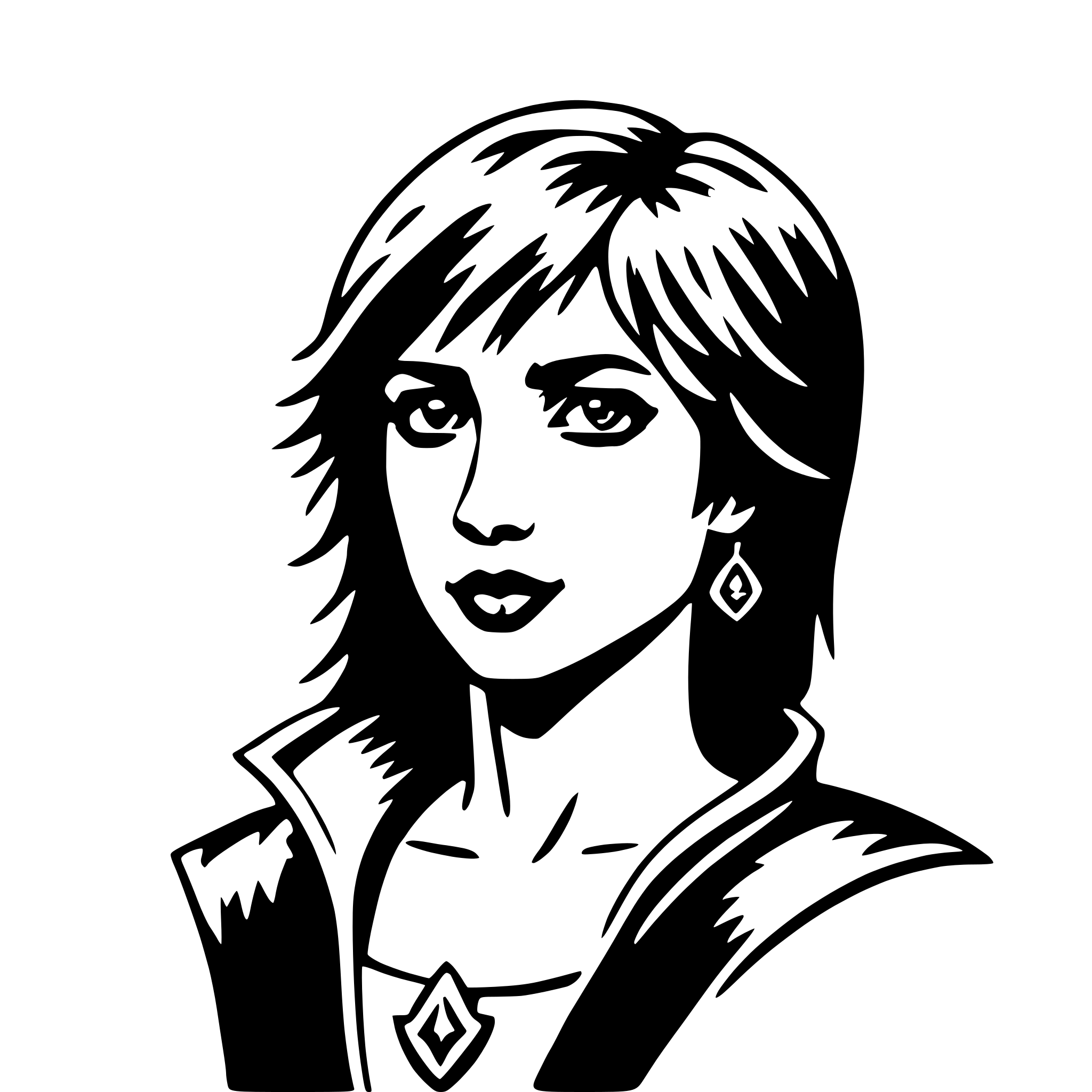 AI-generated SVG of a morrigan