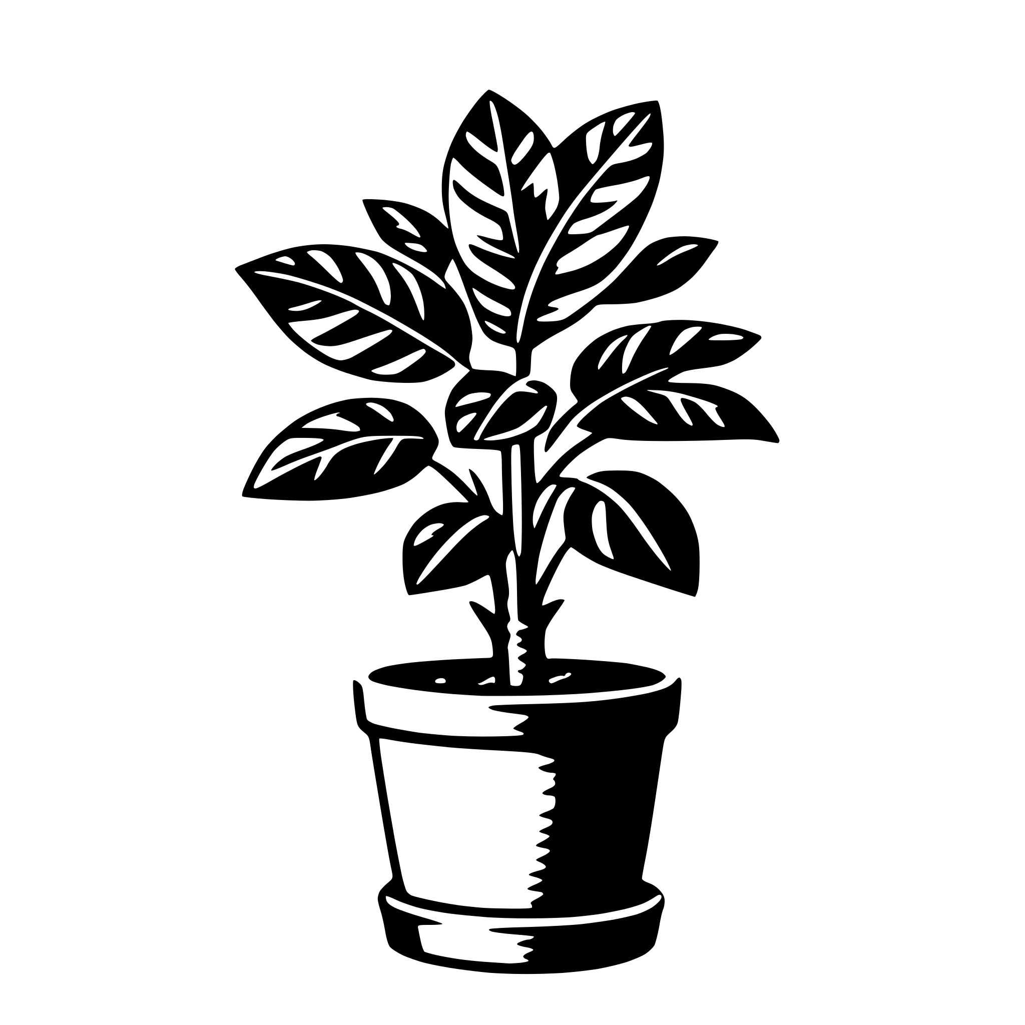 AI-generated SVG of a potted plant