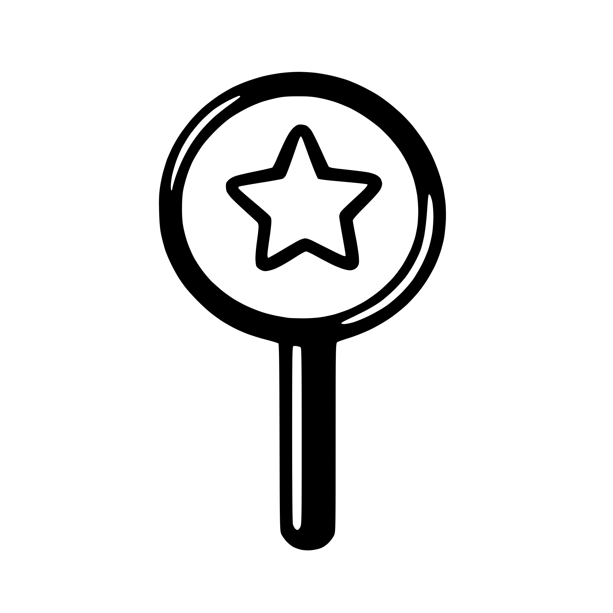 AI-generated SVG of a create an icon for SEO (magnifying glass) and AI Optimization (star based)