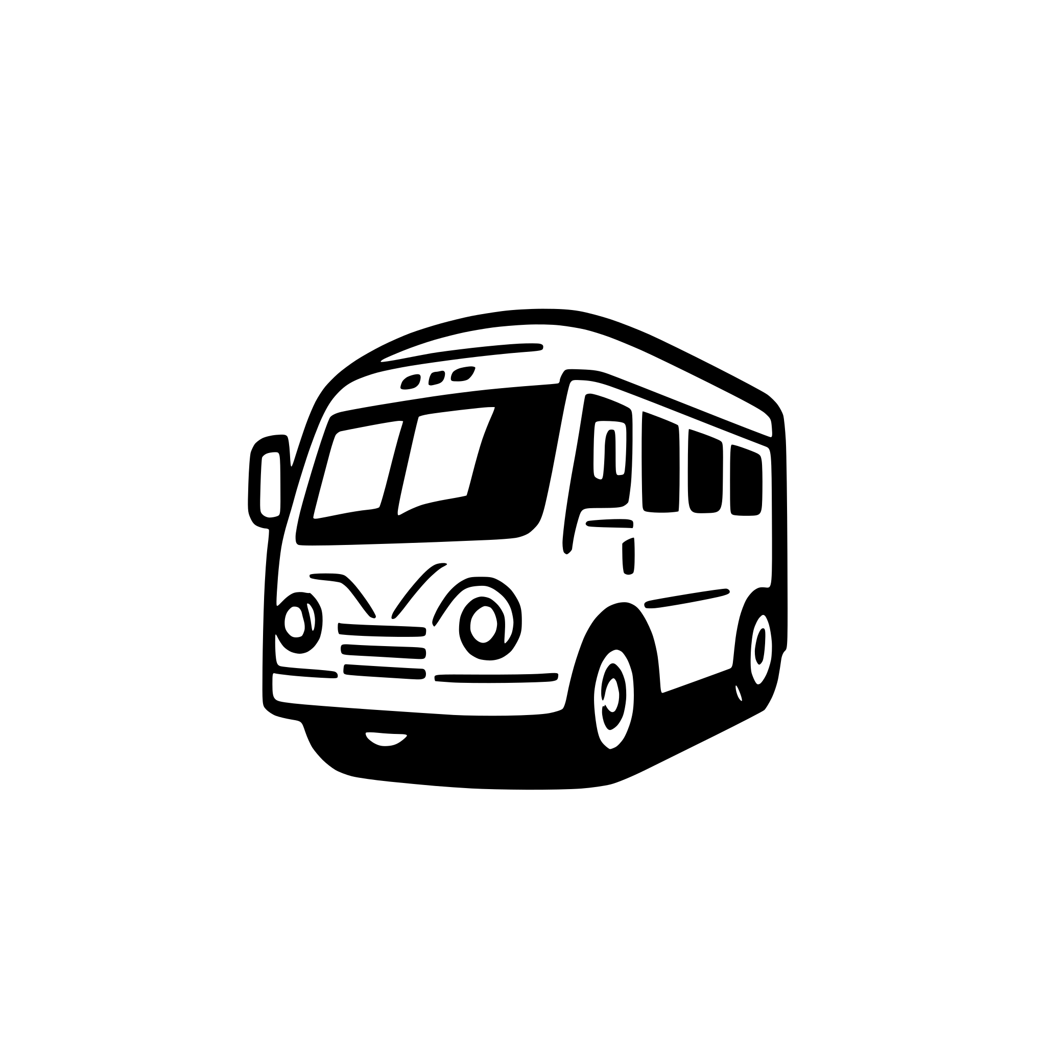 AI-generated SVG of a bus, en profile, simple, lines, flat, icon