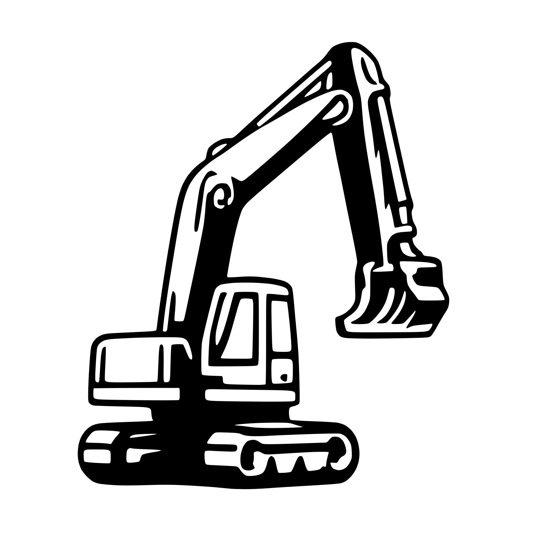 AI-generated SVG of 'filled excavator'