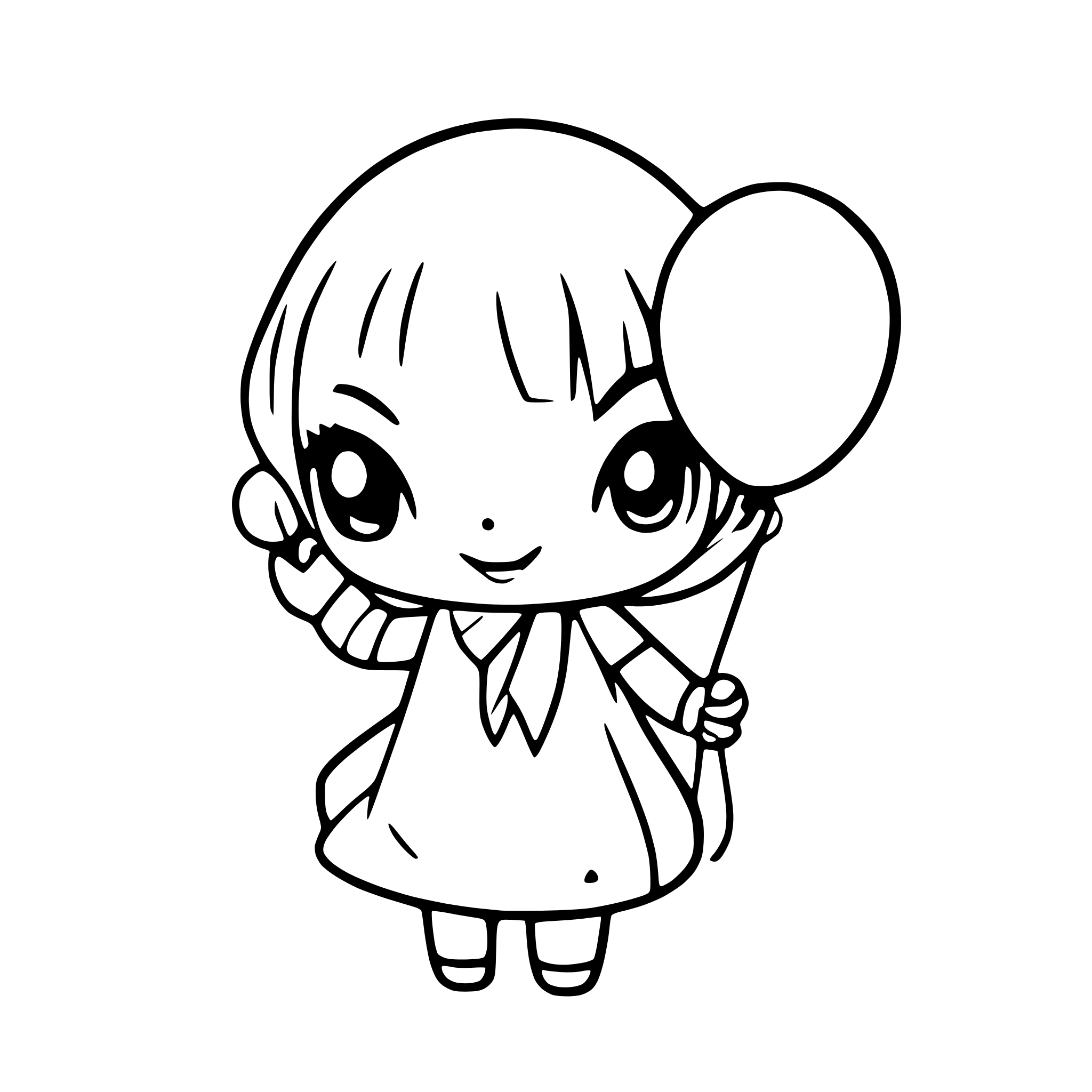 AI-generated SVG of 'cute octopus holding balloons'