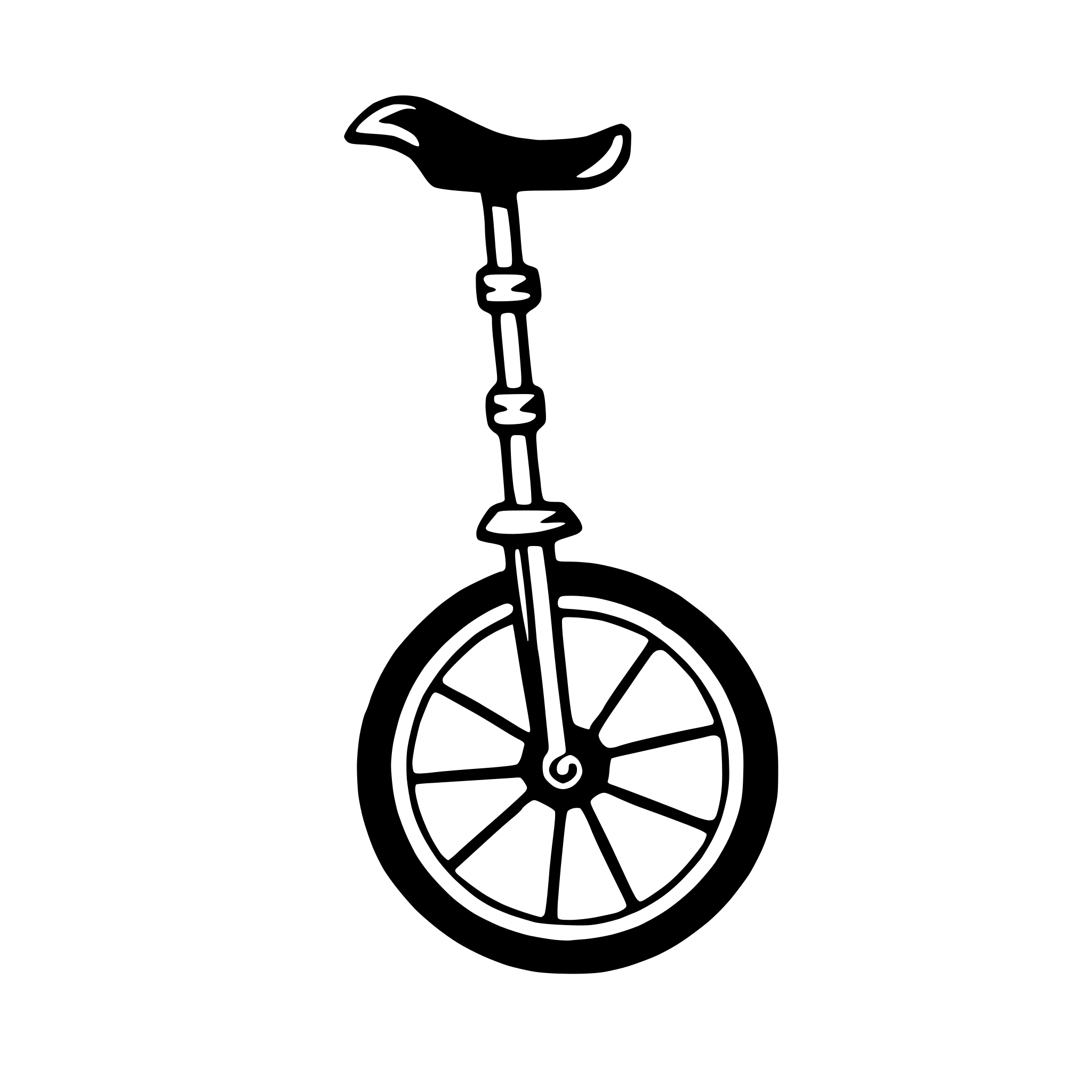 AI-generated SVG of a unicycle