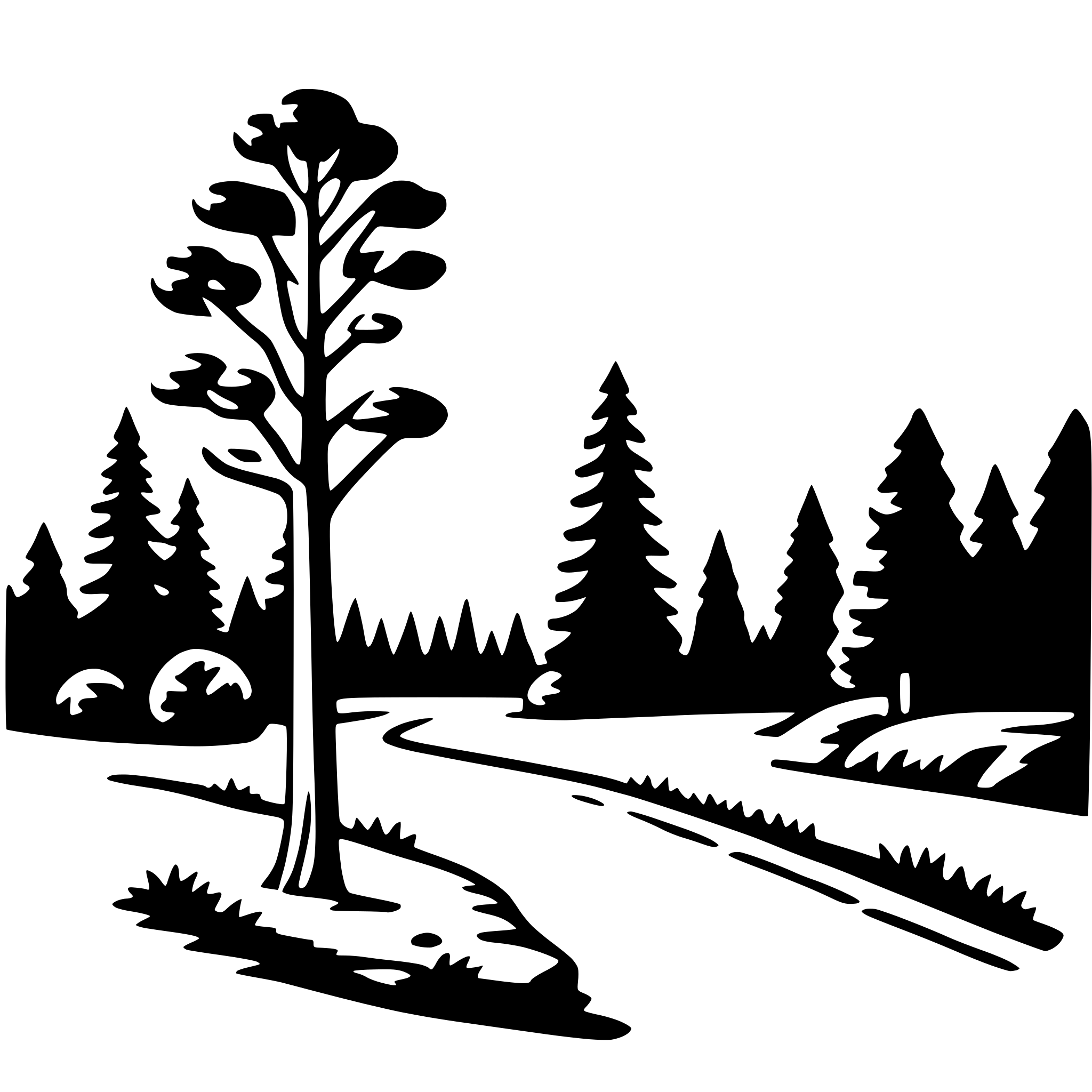 AI-generated SVG of a yosemite national park