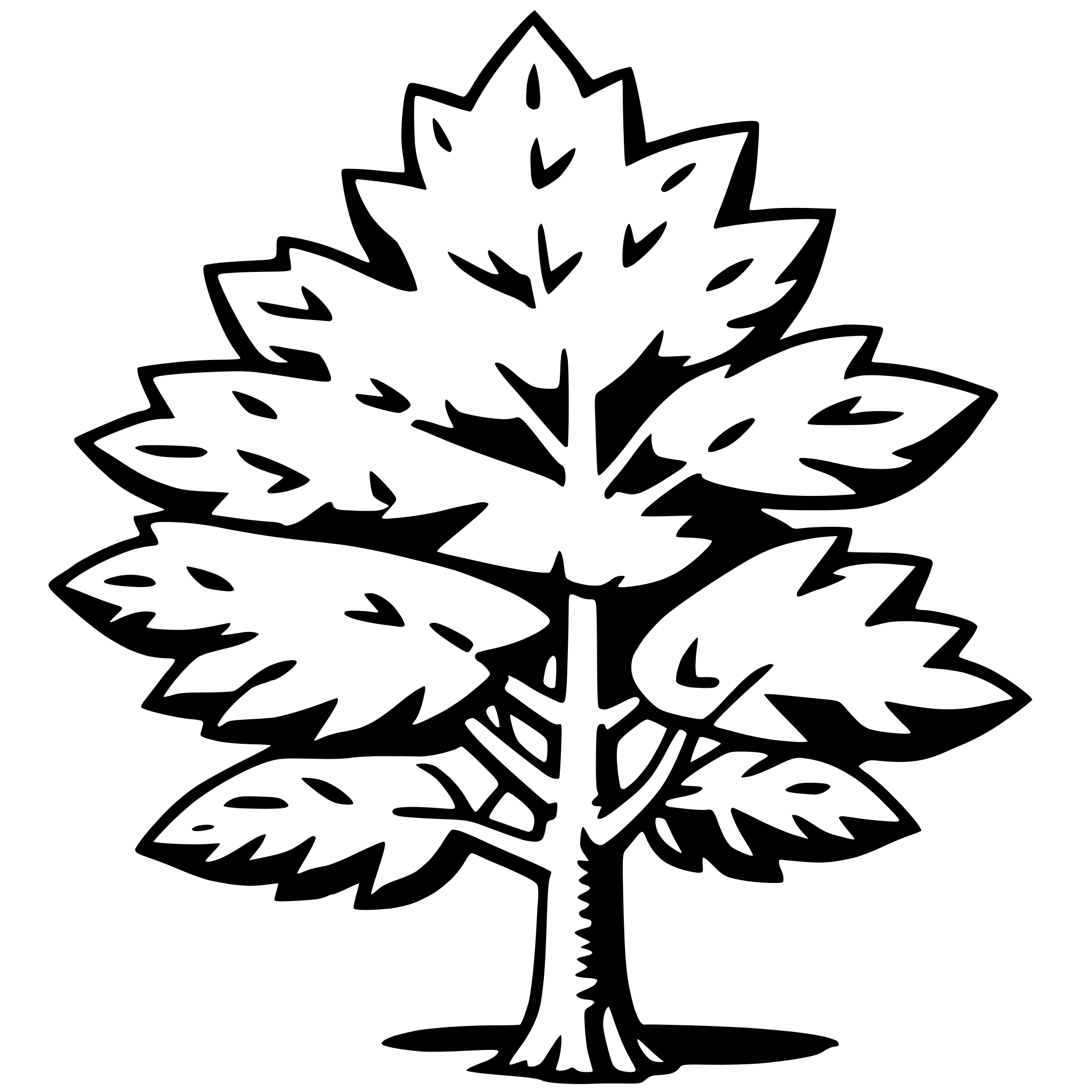 AI-generated SVG of a maple tree