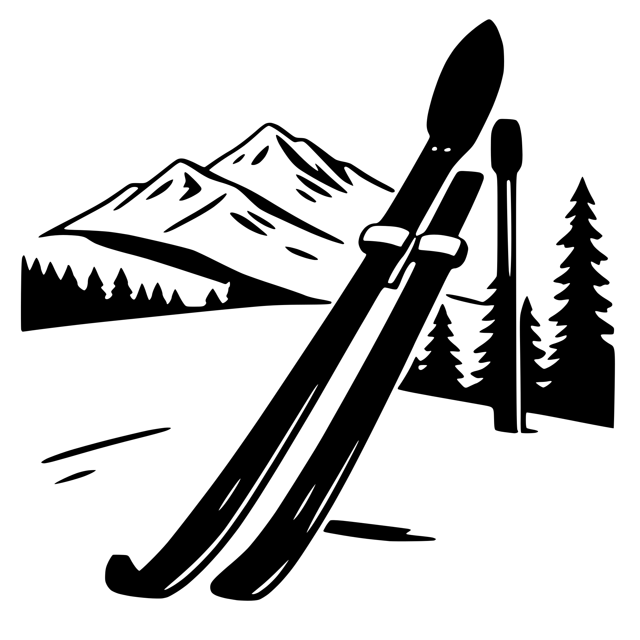 AI-generated SVG of a ski