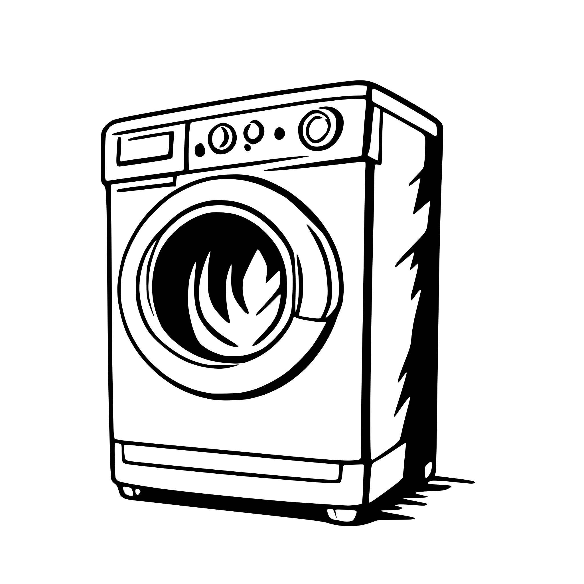 AI-generated SVG of a Draw a washing mashine