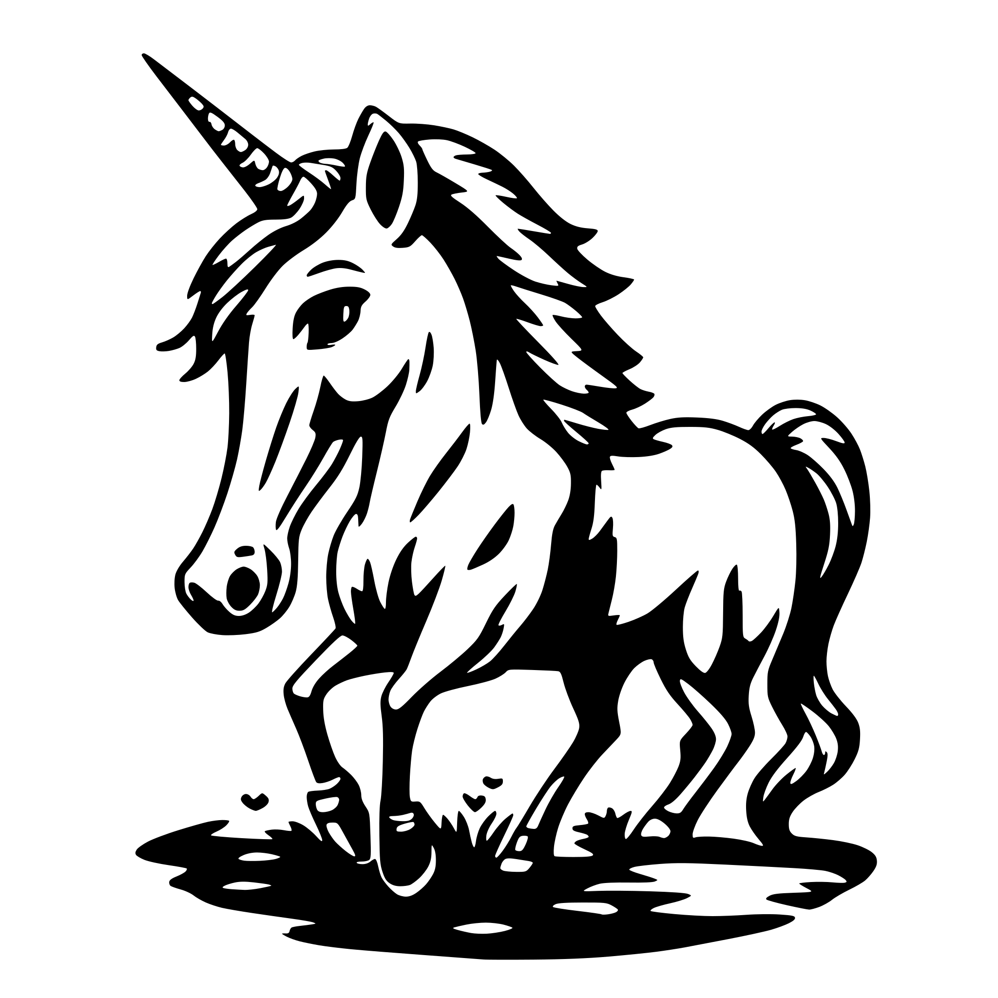 AI-generated SVG of a unicorn