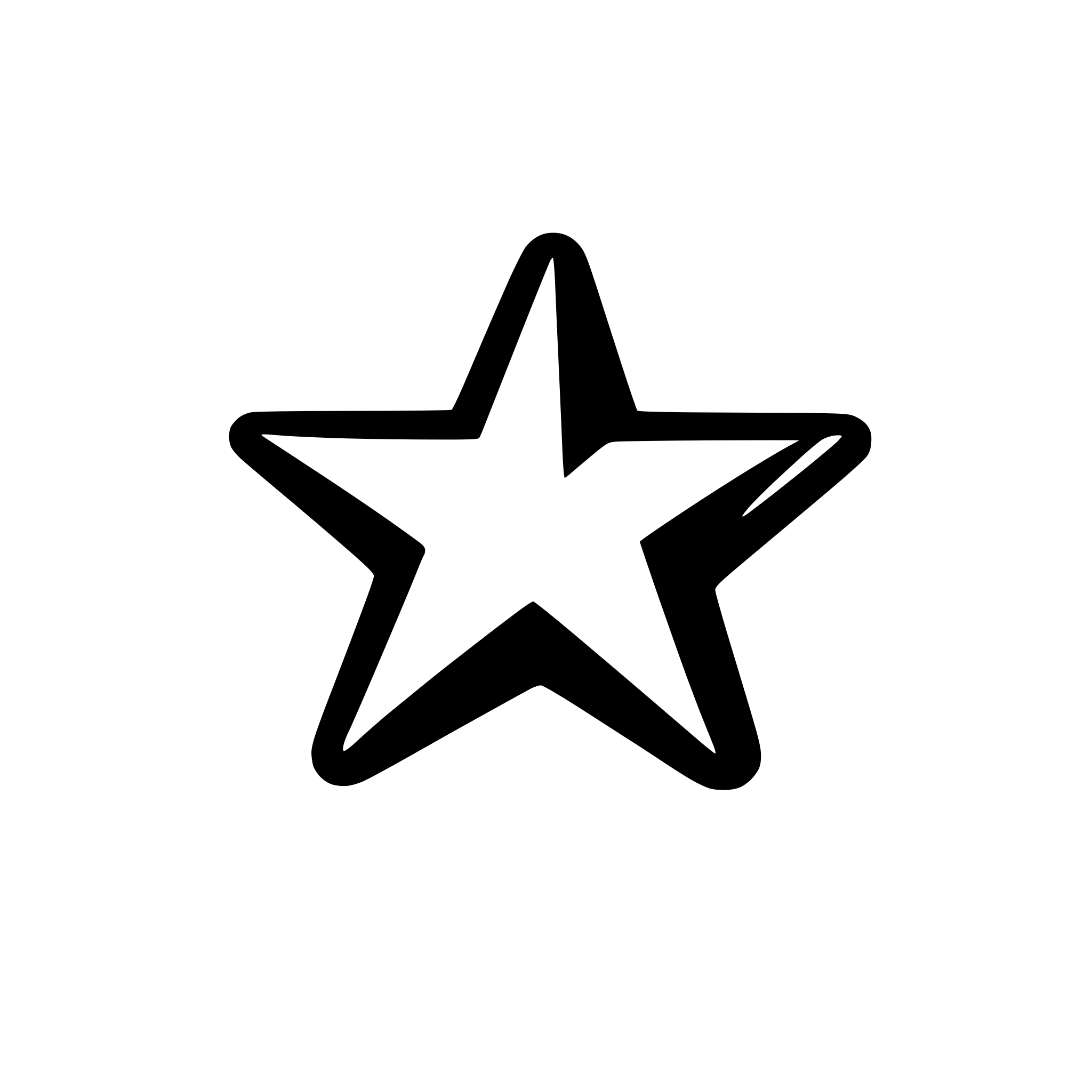AI-generated SVG of a minimalist star with five points