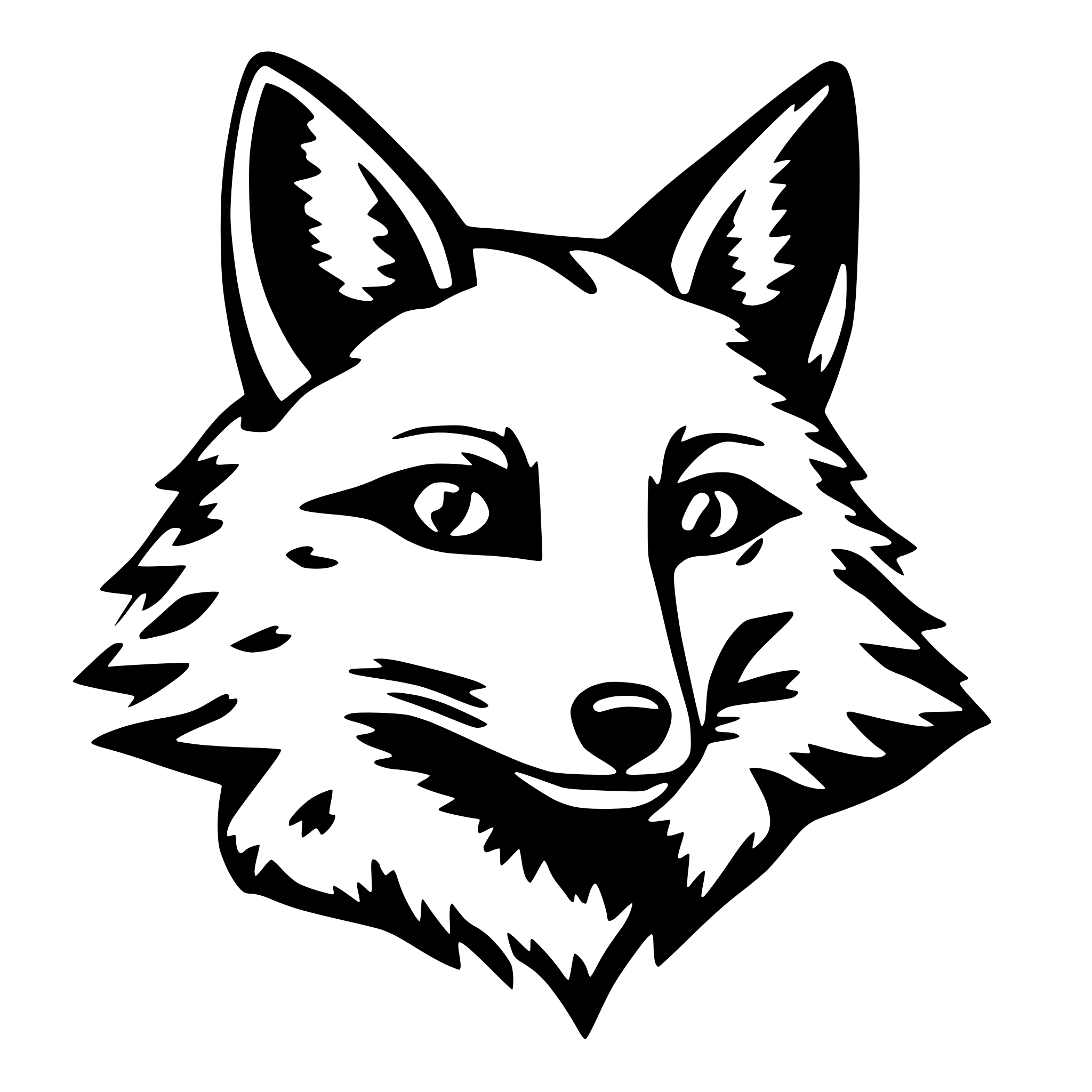 AI-generated SVG of a flake style fox