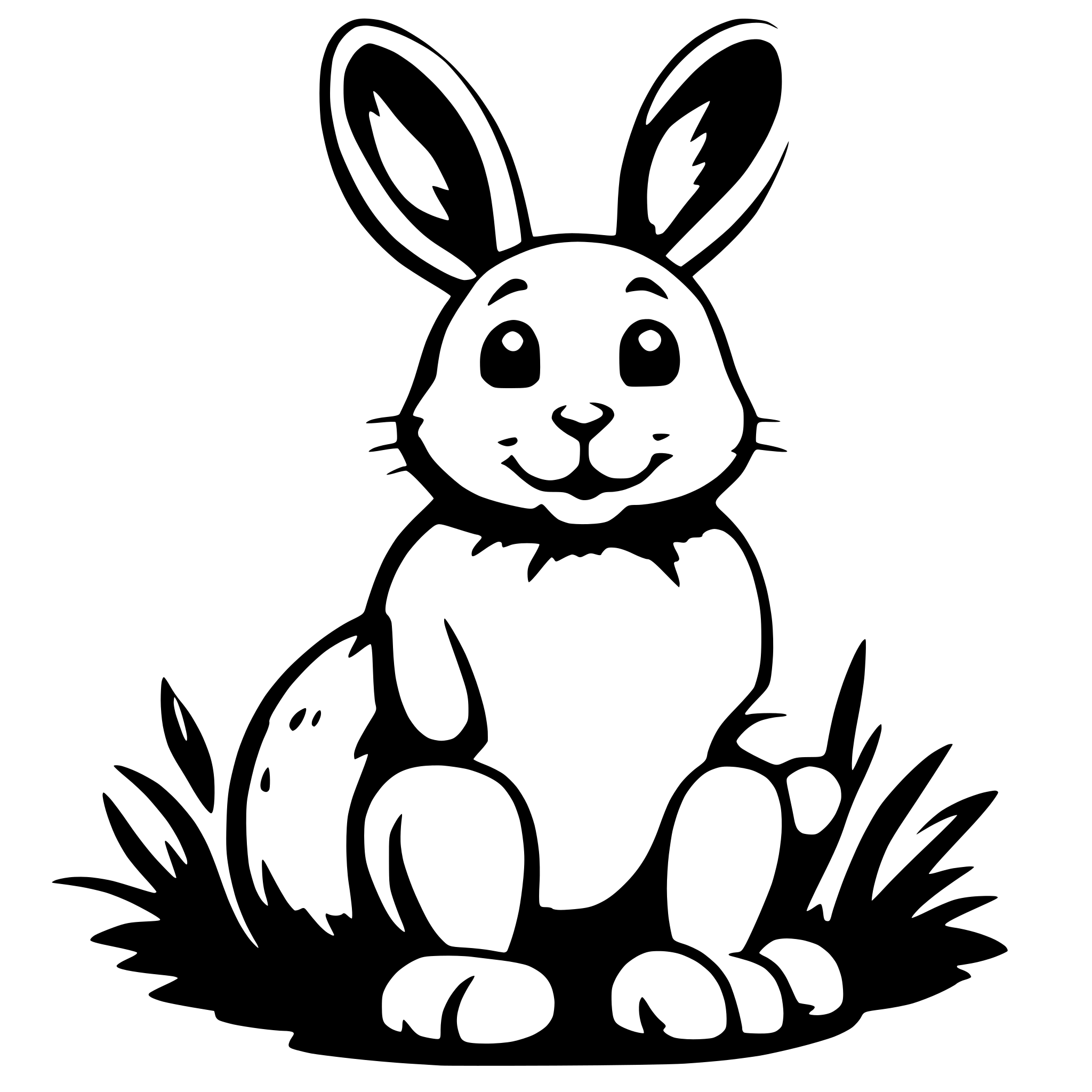 AI-generated SVG of 'Cute Easter bunny'