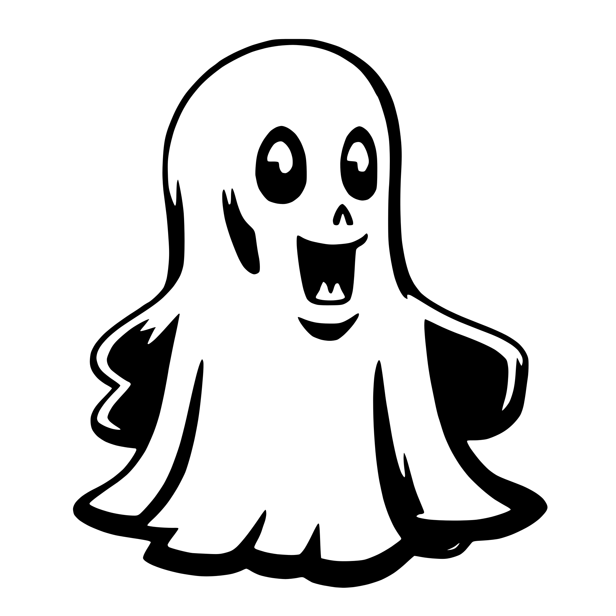 AI-generated SVG of a ghost