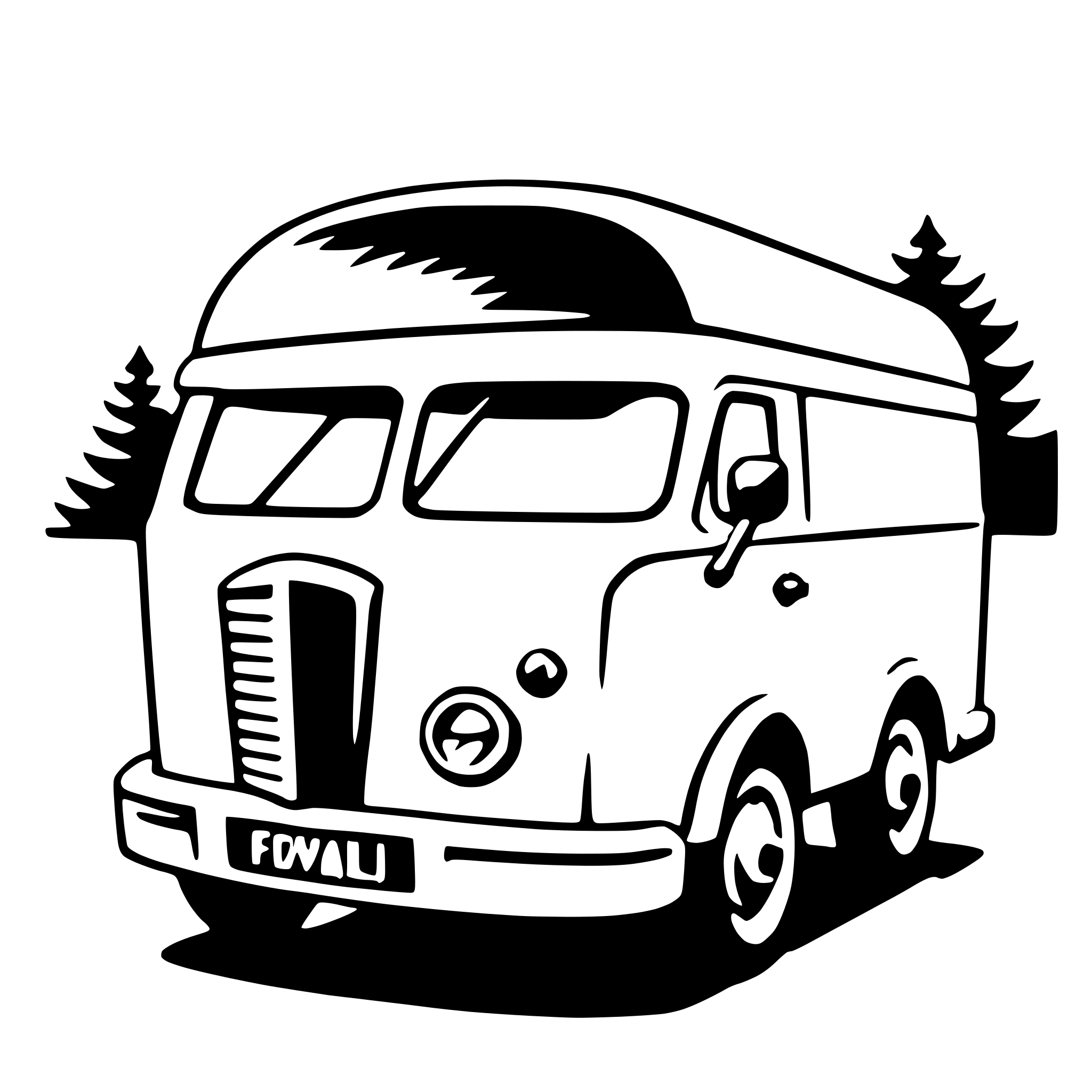AI-generated SVG of a panel van