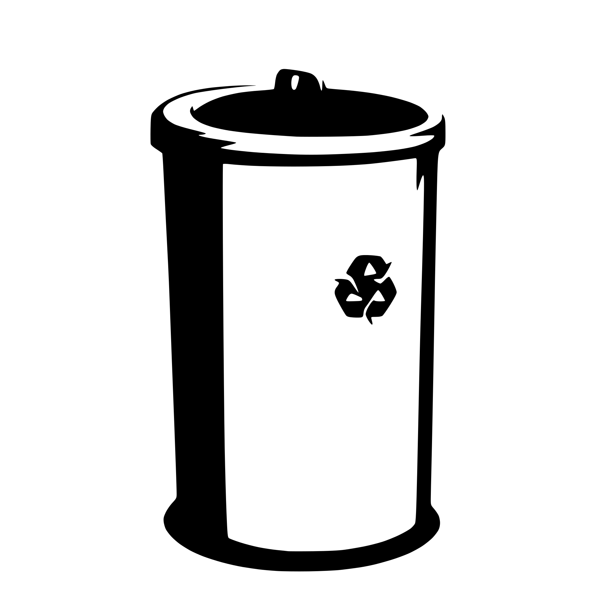 AI-generated SVG of 'bin recycle with cover'