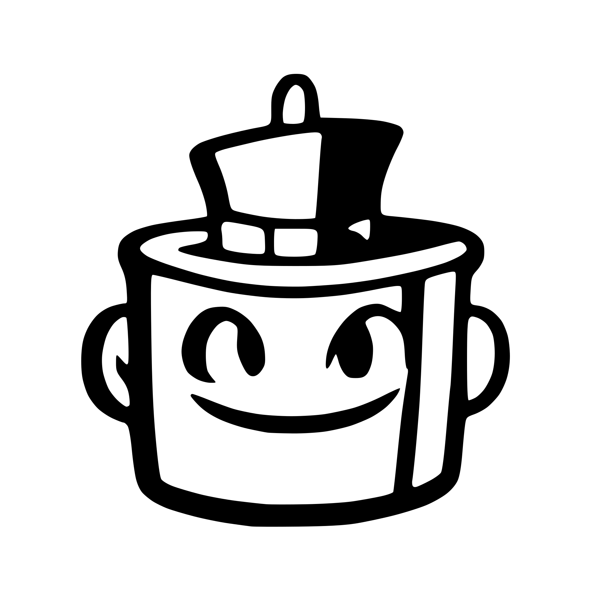 AI-generated SVG of a a smiling robot with a top hat to show that he is rich. Highly stylized.
