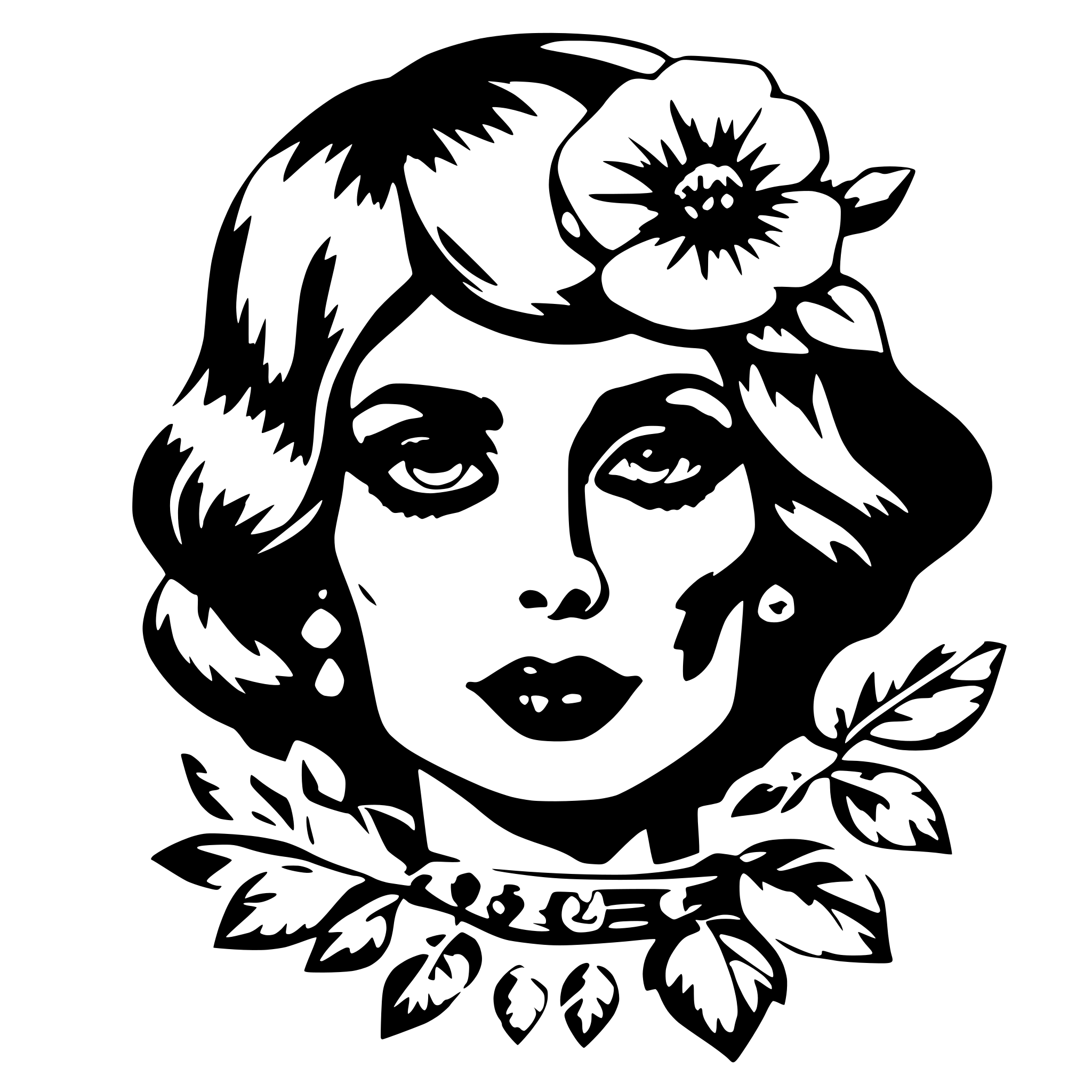 AI-generated SVG of a Beauty, Rich or death