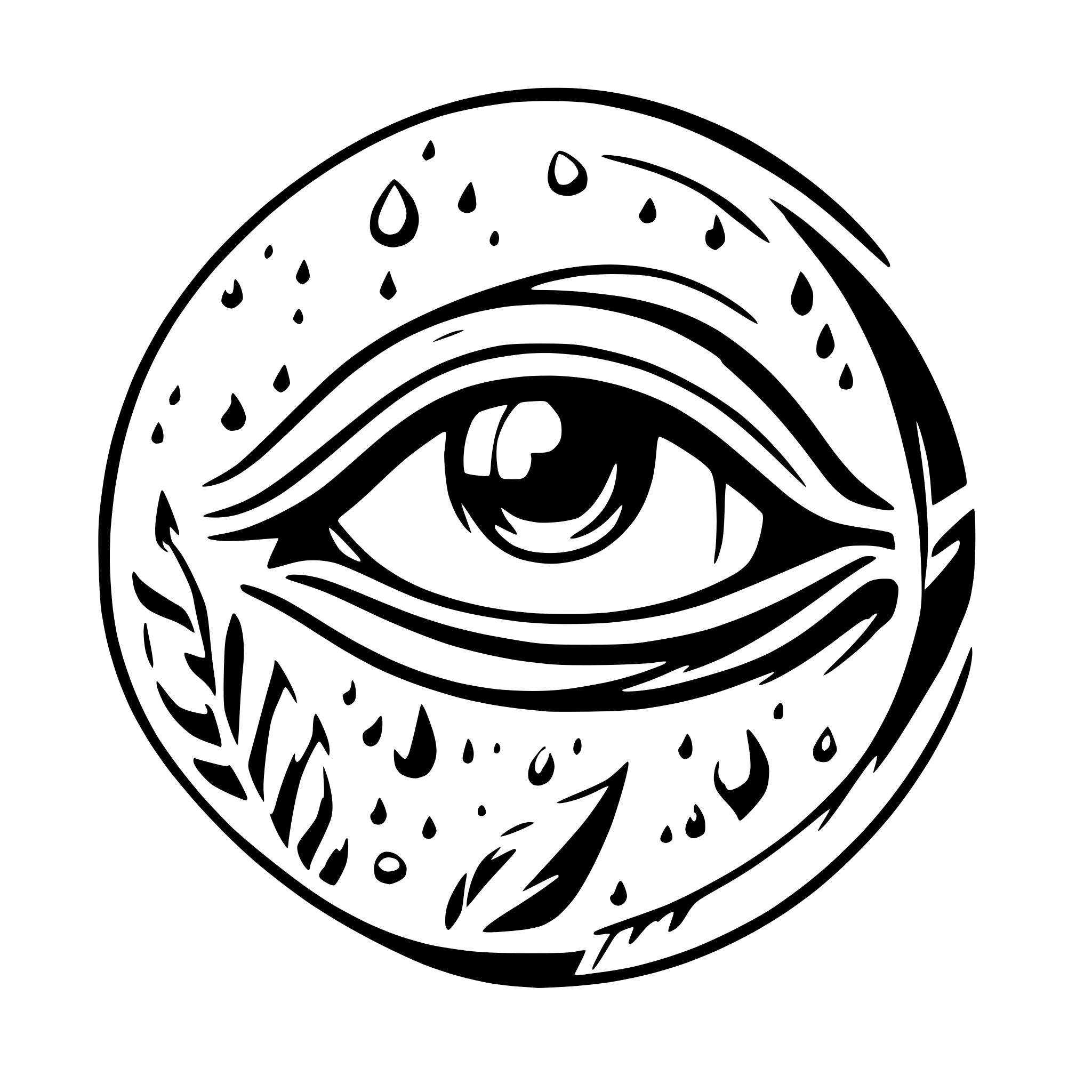 AI-generated SVG of 'crying eye'