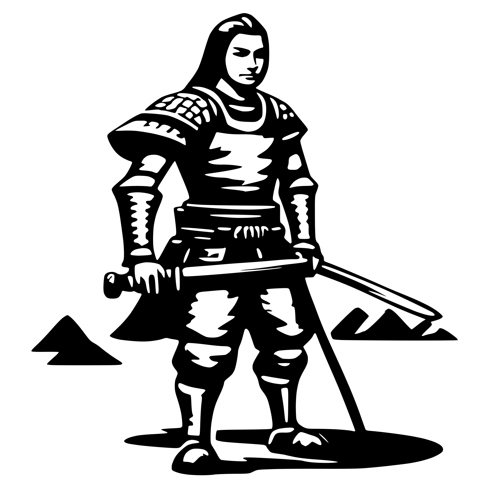AI-generated SVG of 'samurai'