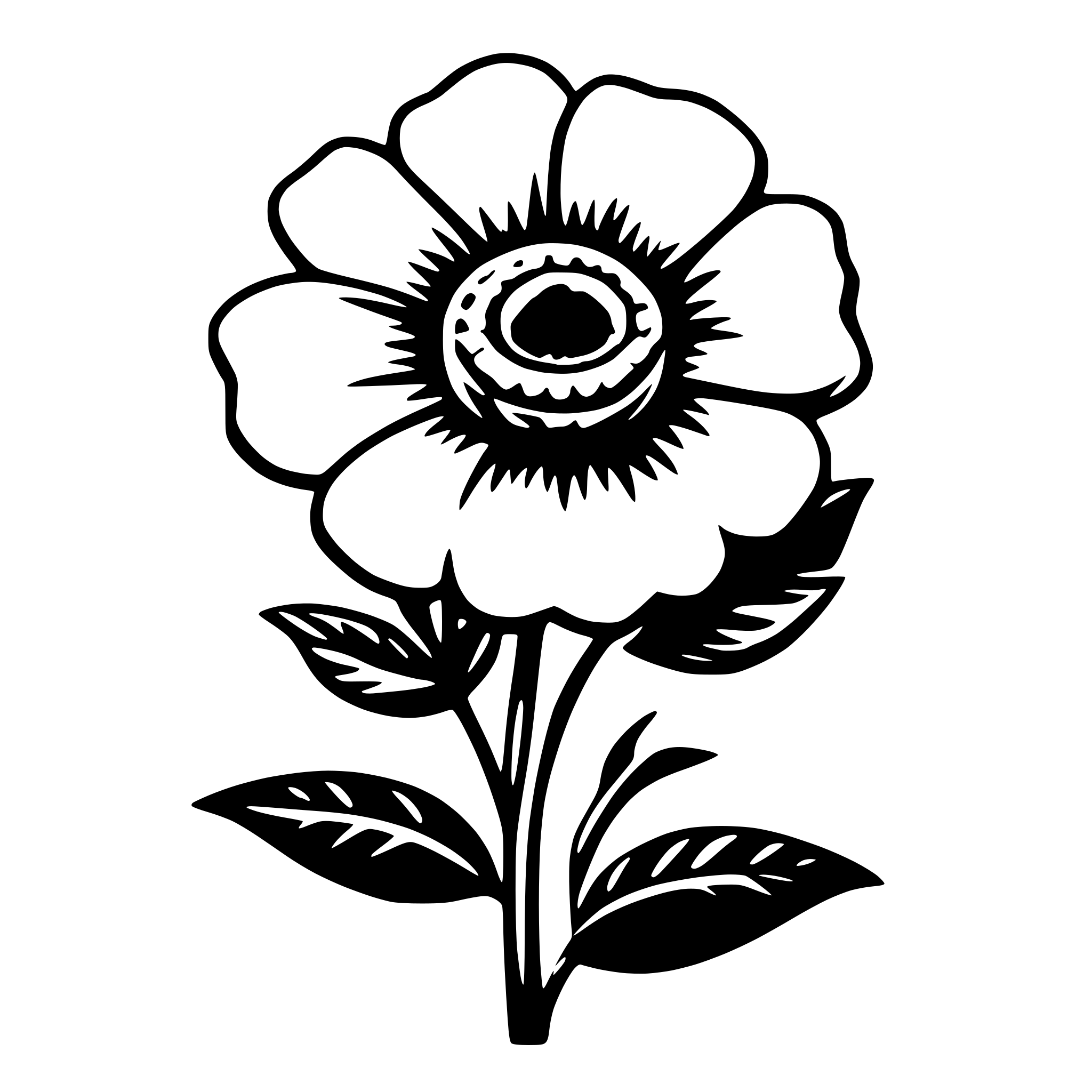 AI-generated SVG of a flower