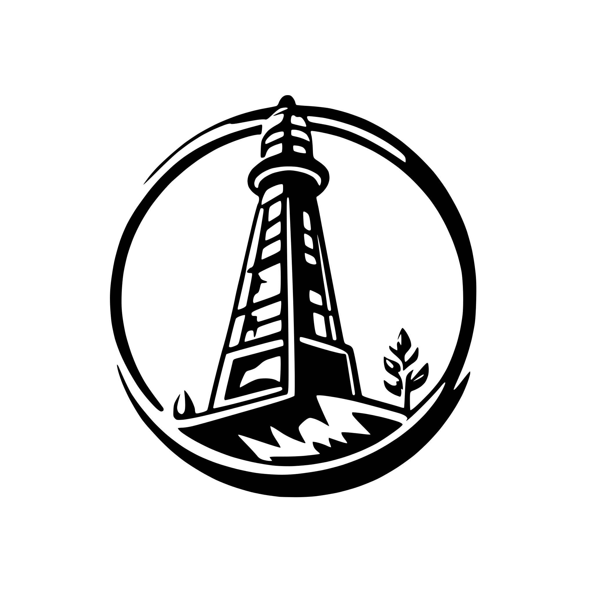 AI-generated SVG of a oil well as modern company logo
