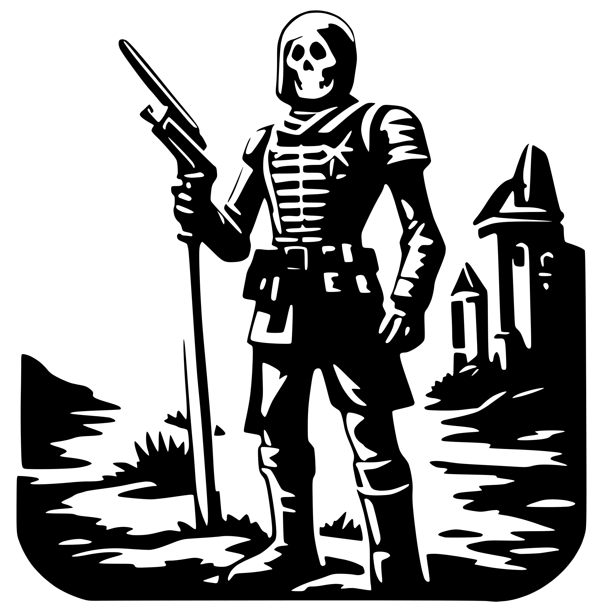 AI-generated SVG of a ghost soldier