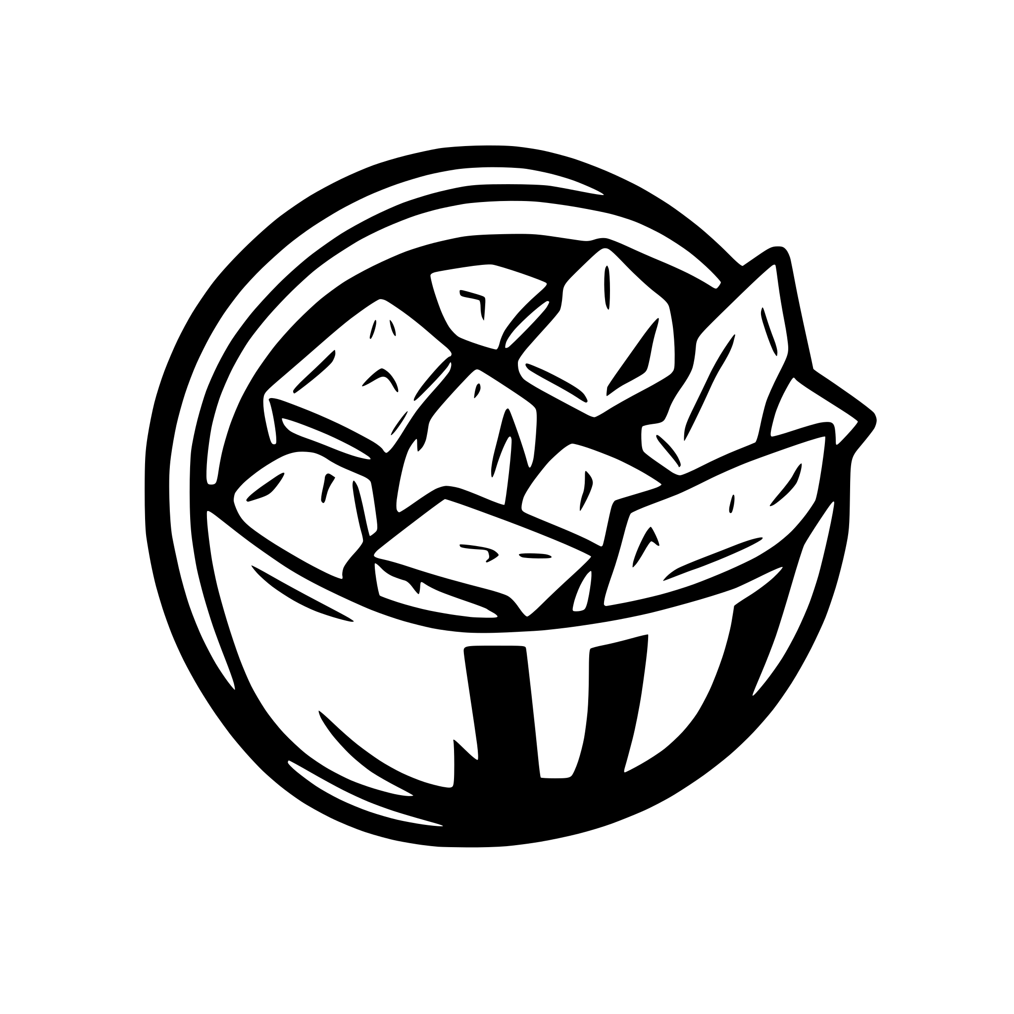 AI-generated SVG of a a potate chip breaking into pieces