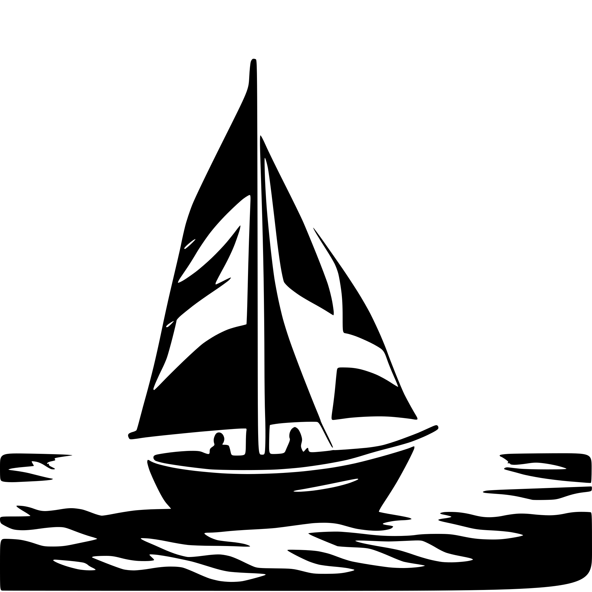 AI-generated SVG of a create a vector image with not too many details, monocrom. sailboat. waves.