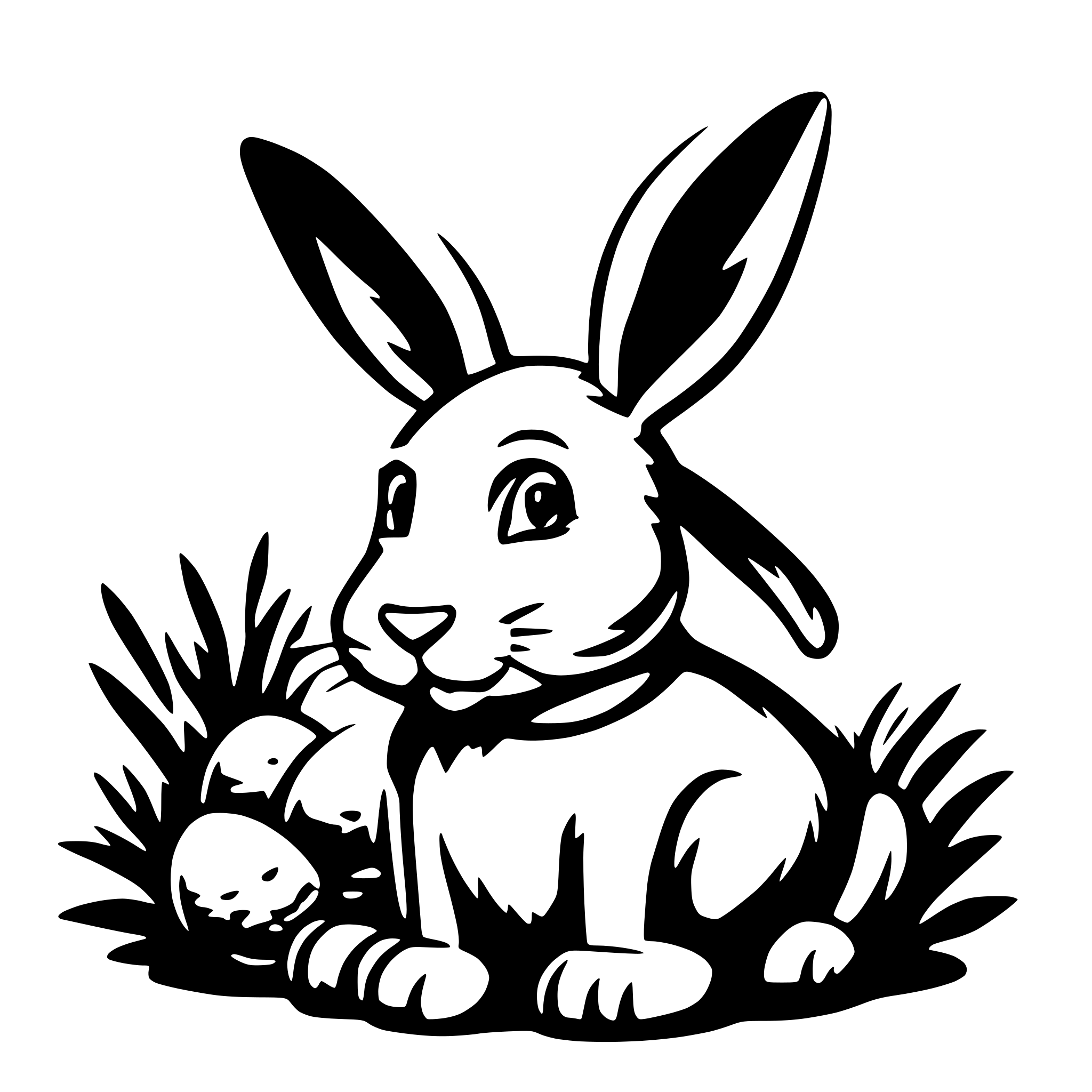 AI-generated SVG of a easter bunny