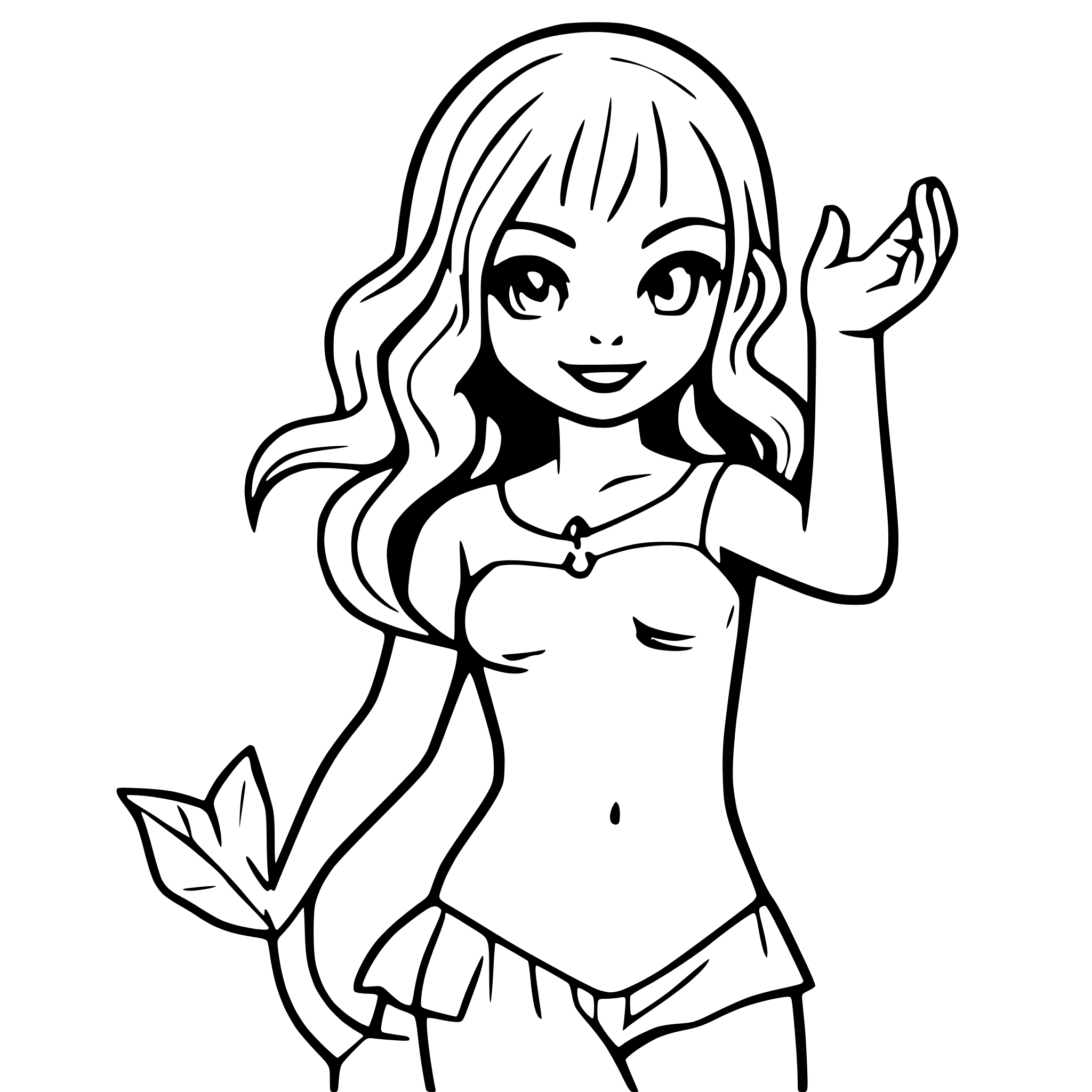 AI-generated SVG of a sexy mermaid