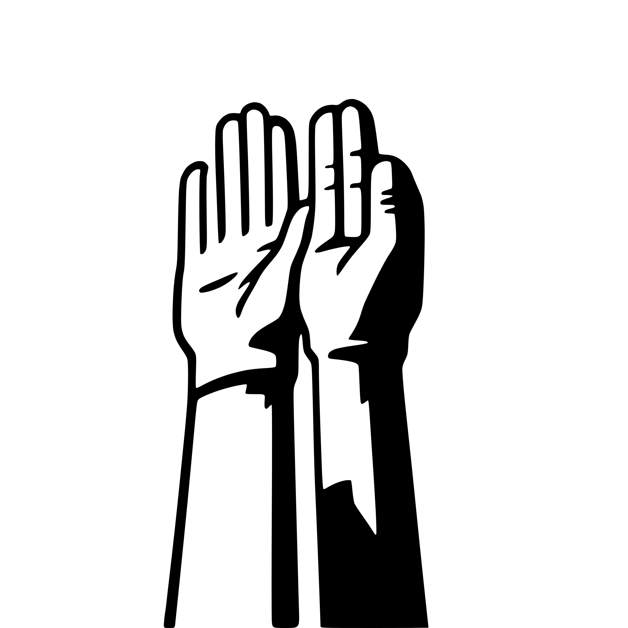 AI-generated SVG of a hands, two friends, highfive