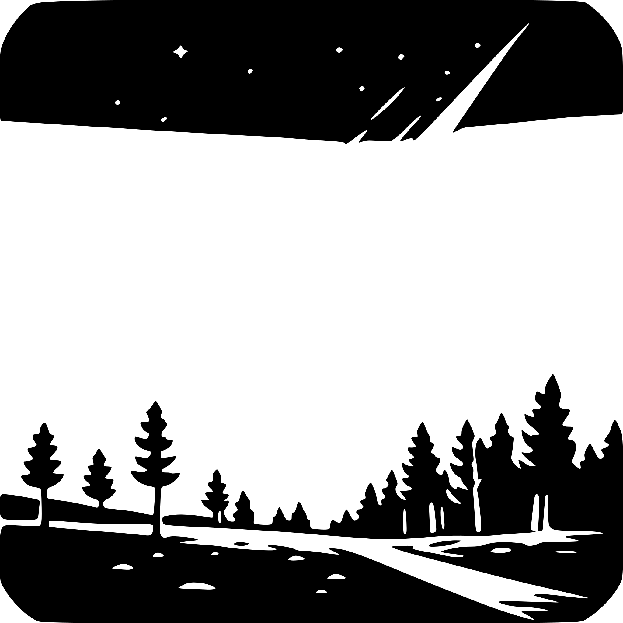 AI-generated SVG of a meteor shower