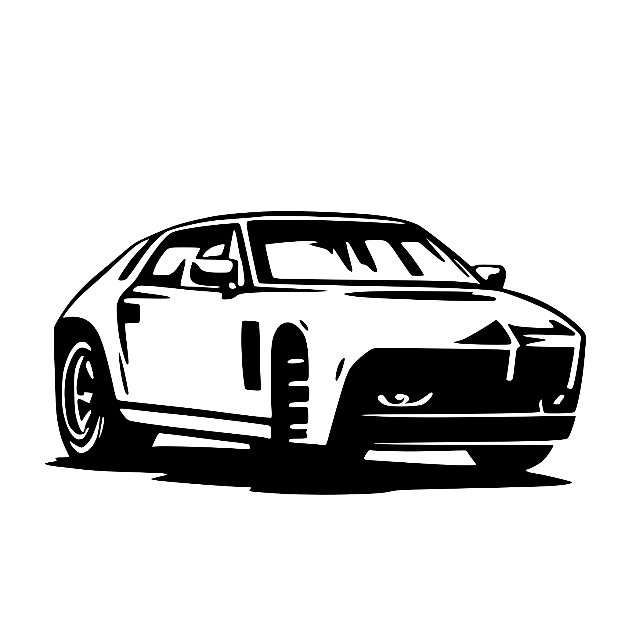 AI-generated SVG of a lamborgini side view