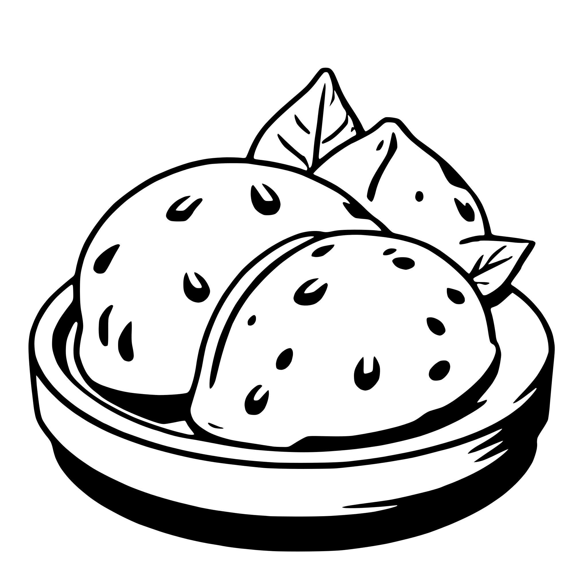 AI-generated SVG of 'dumpling'