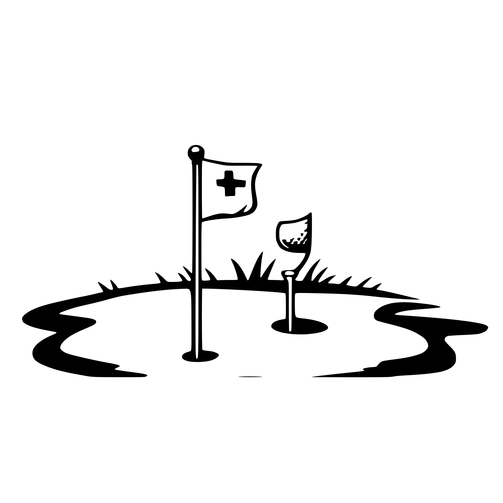 AI-generated SVG of 'golf flags and clubs pattern'