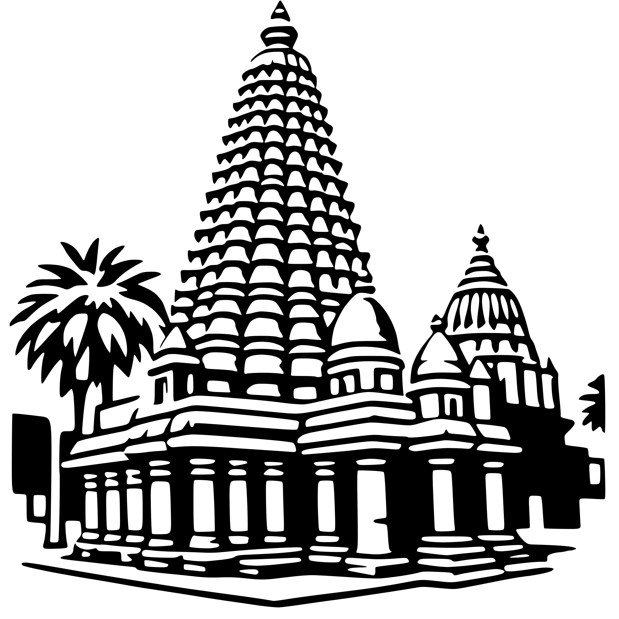 AI-generated SVG of a meenakshi temple