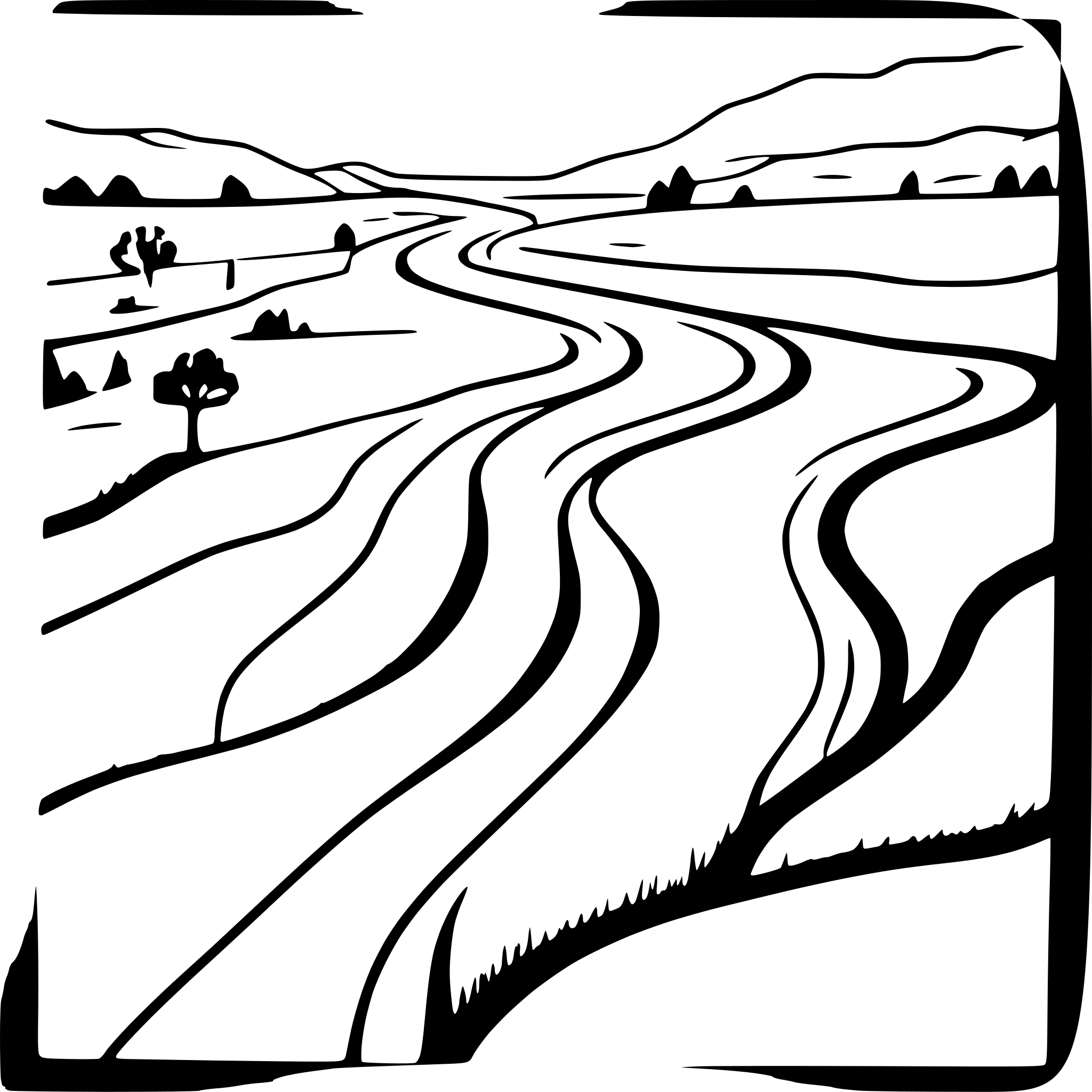 AI-generated SVG of a river winding through valley