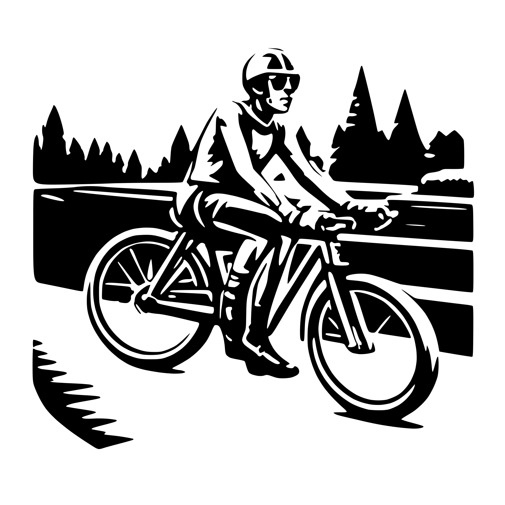 AI-generated SVG of a biker using road bicycle