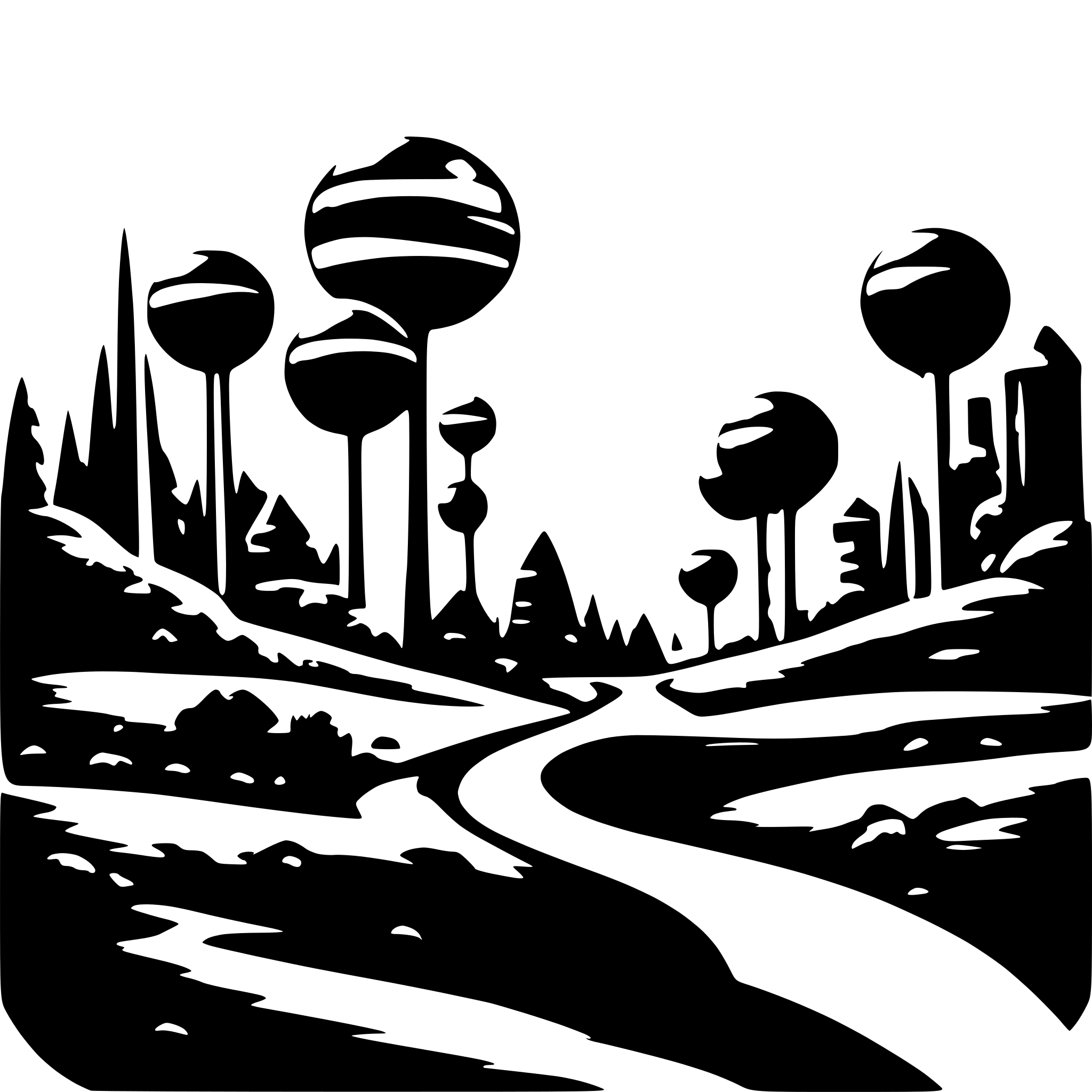 AI-generated SVG of a Futuristic Landscape, kid's paradise
