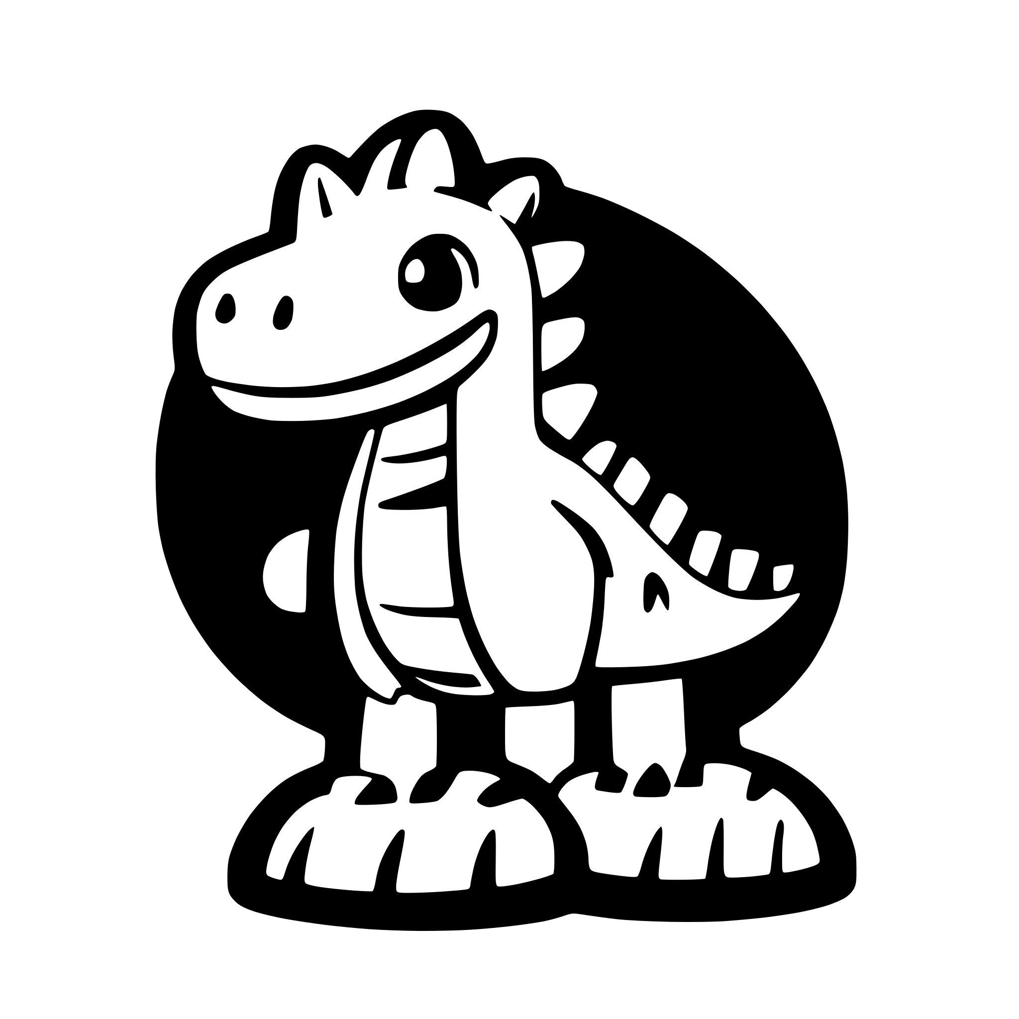 AI-generated SVG of a dinosaur
